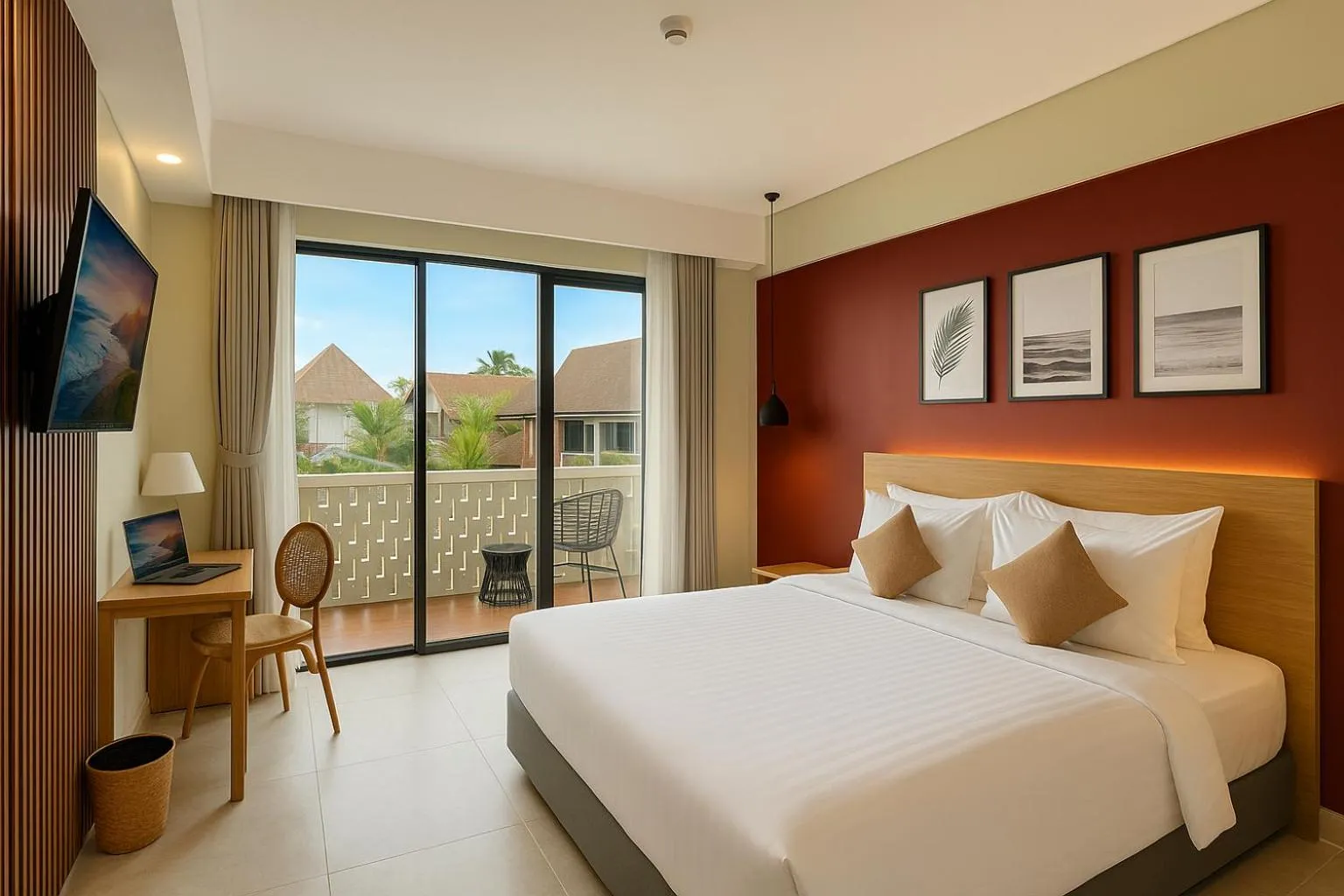 View (from property/room), Bed in Anaya Hotel Canggu