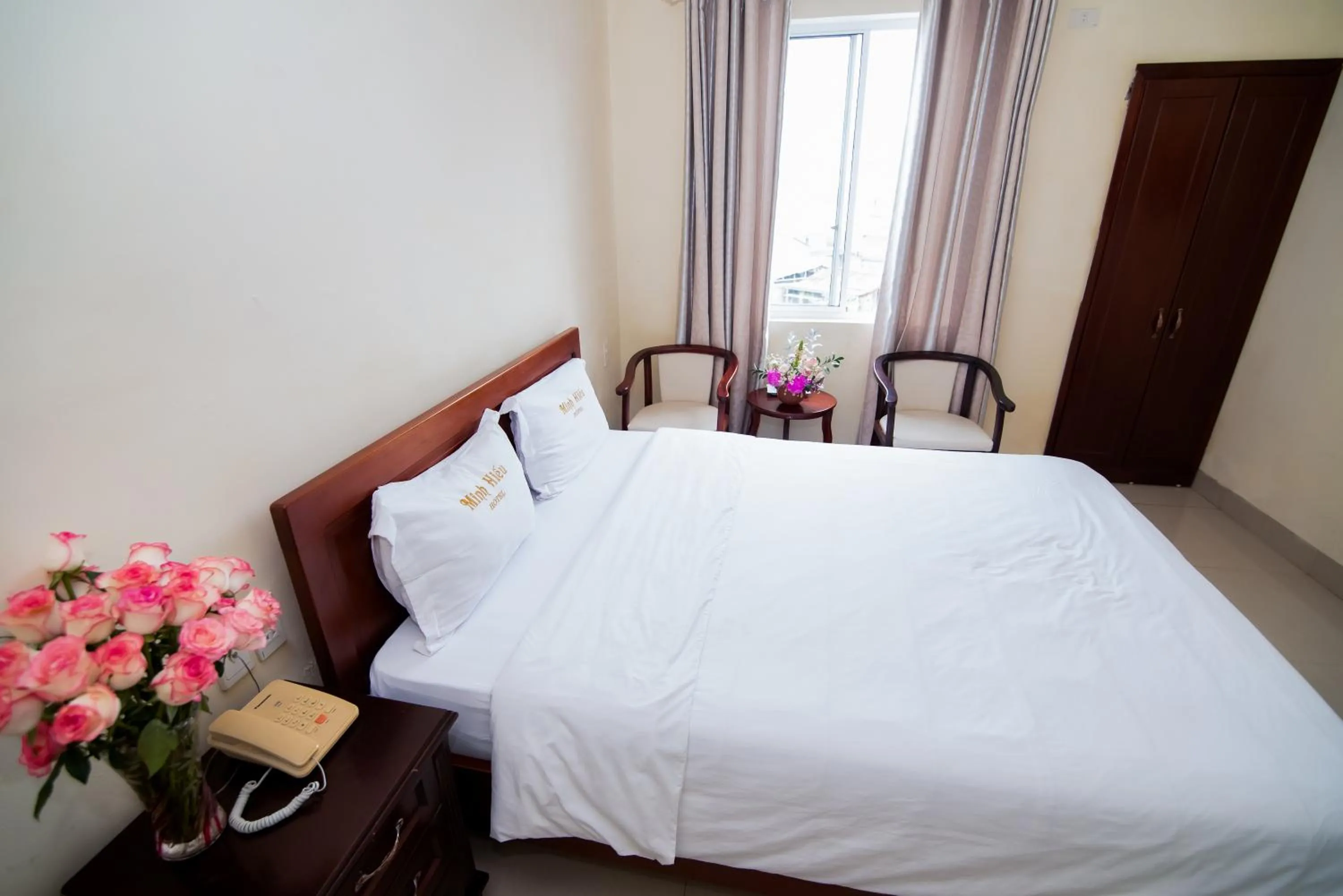 Bed in Minh Hiếu Hotel