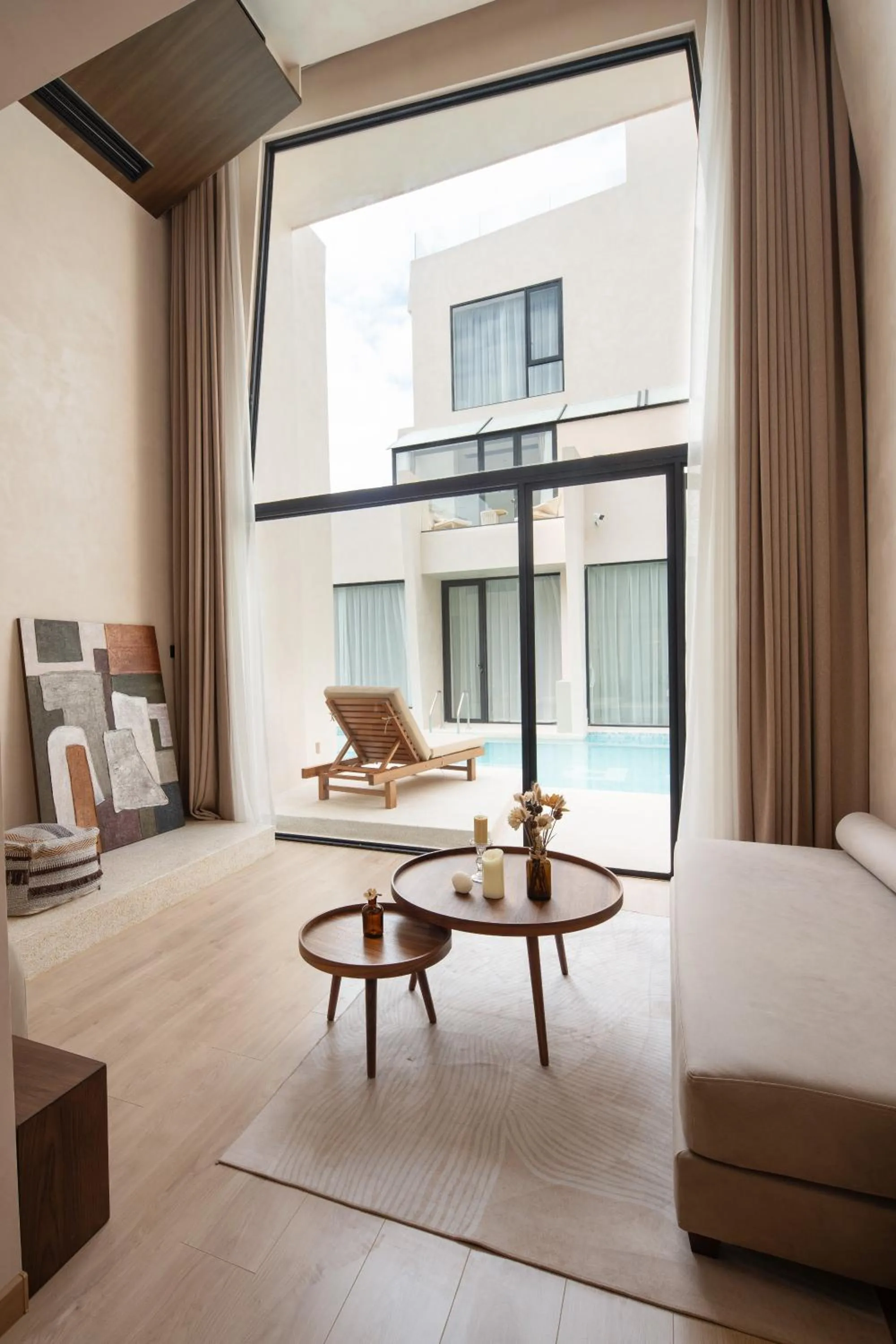 Living room, Bed in Xiamen Littoral Villa