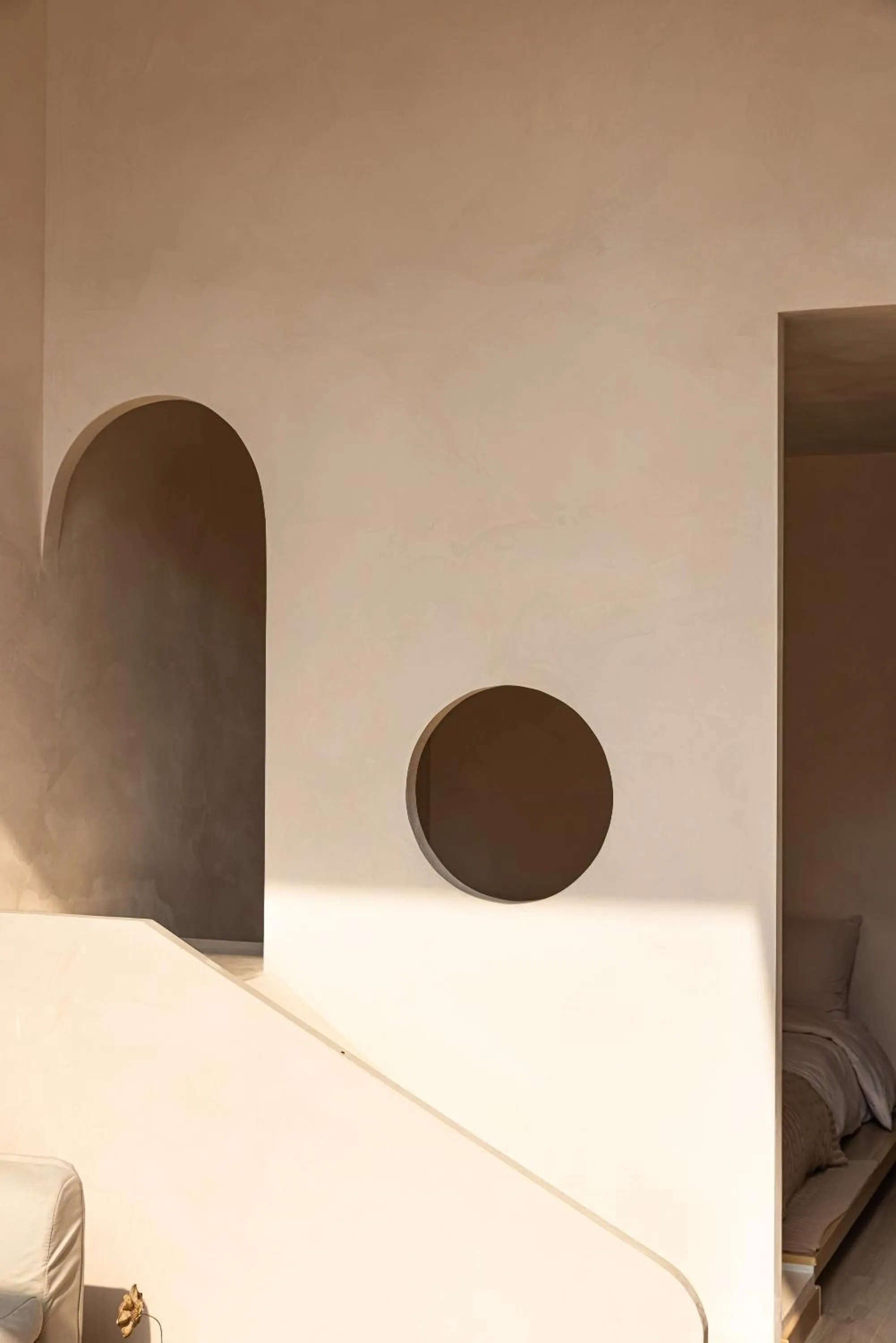 Living room, Bed in Xiamen Littoral Villa