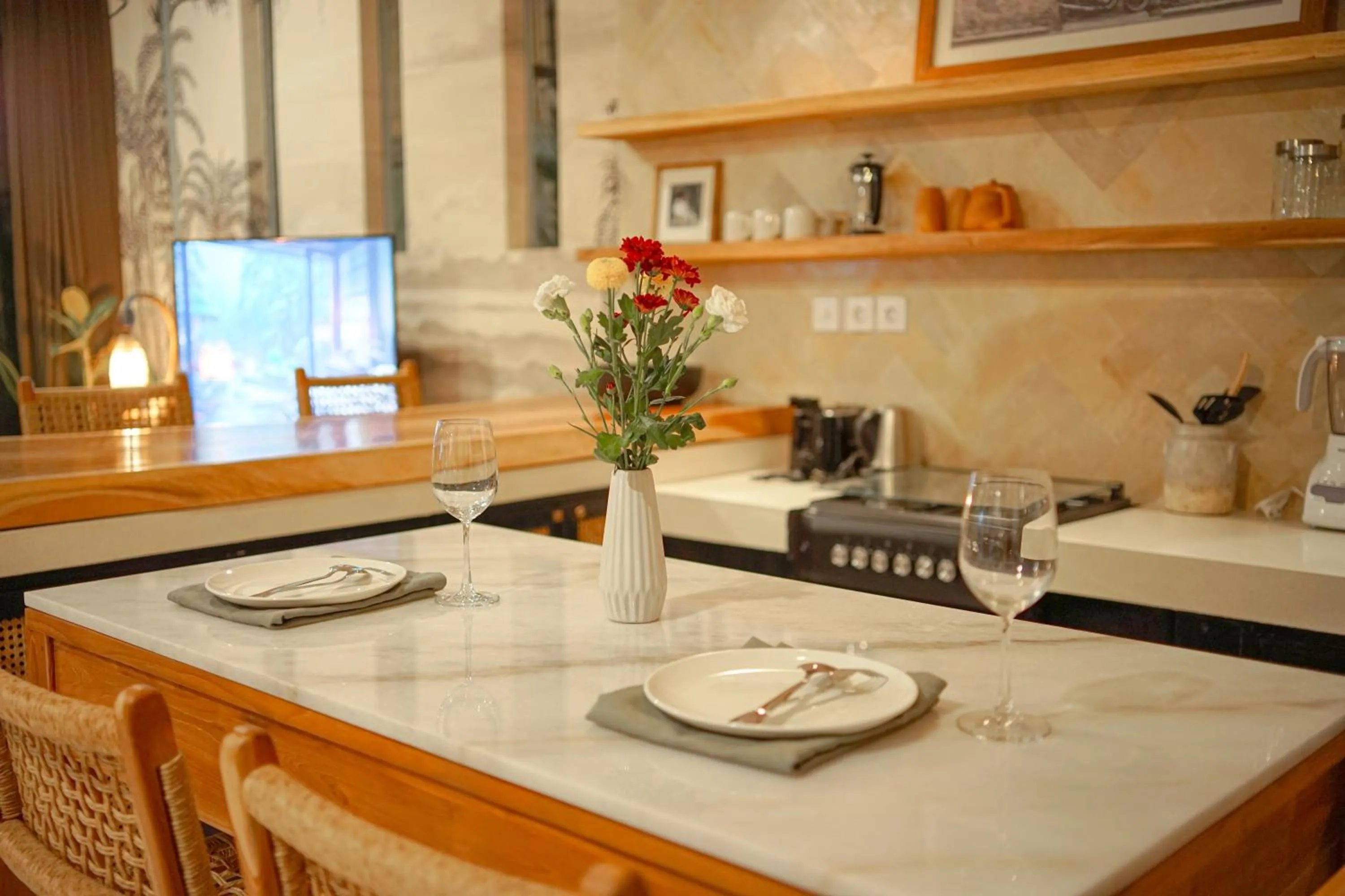 Kitchen or kitchenette in Villa La Familia Dua