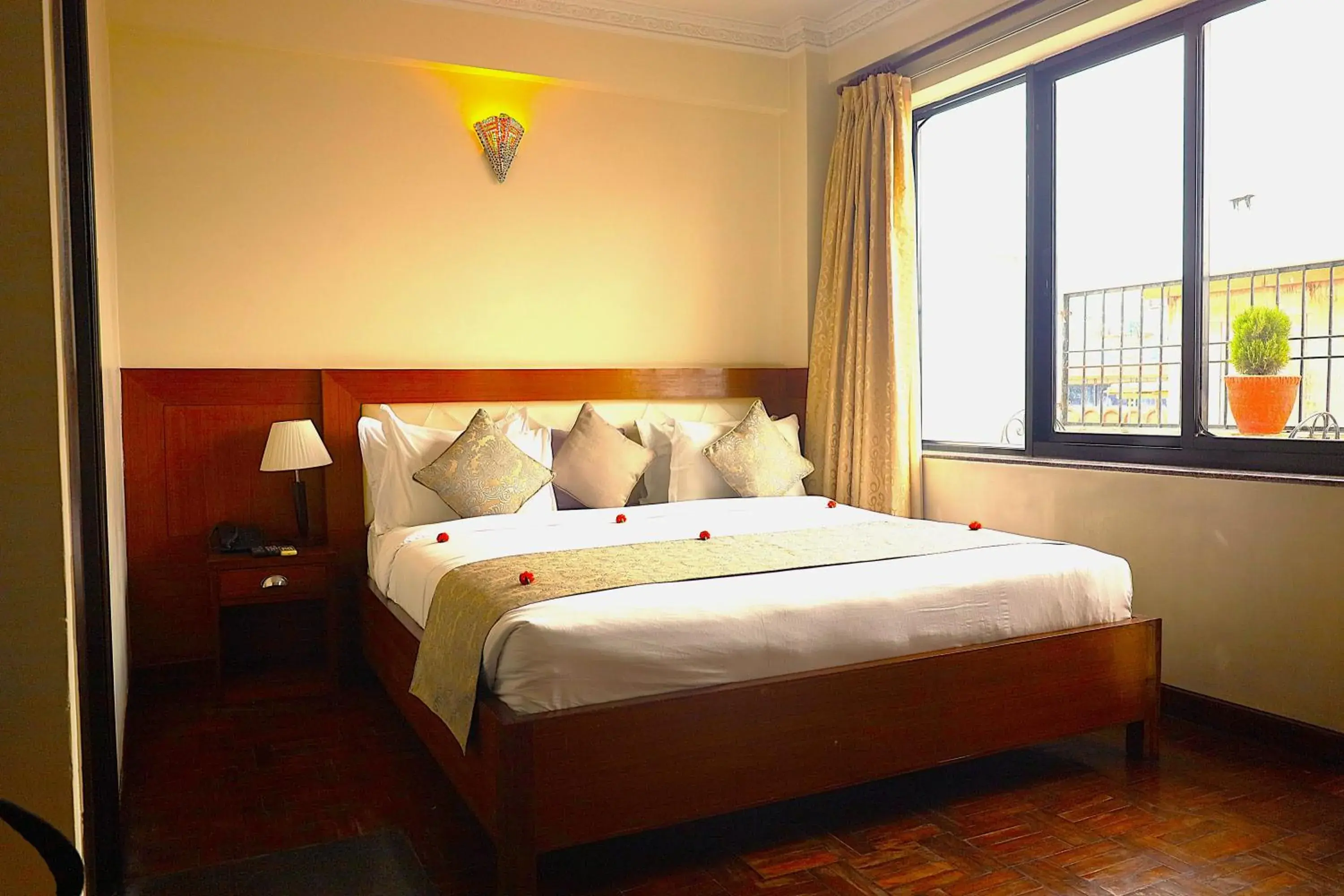 Bed in Hotel Holy Himalaya Bed in Hotel Holy Himalaya