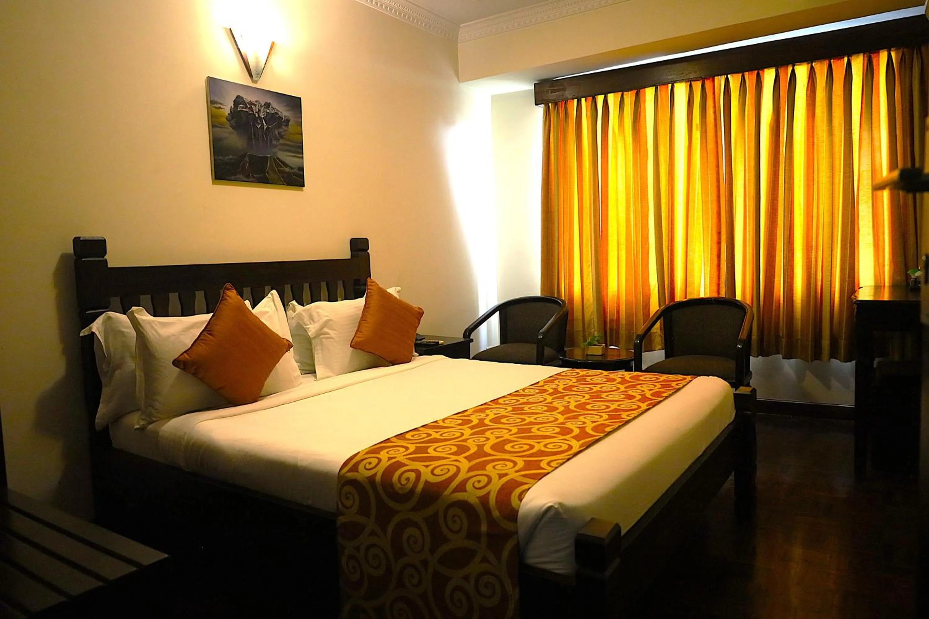 Bed in Hotel Holy Himalaya