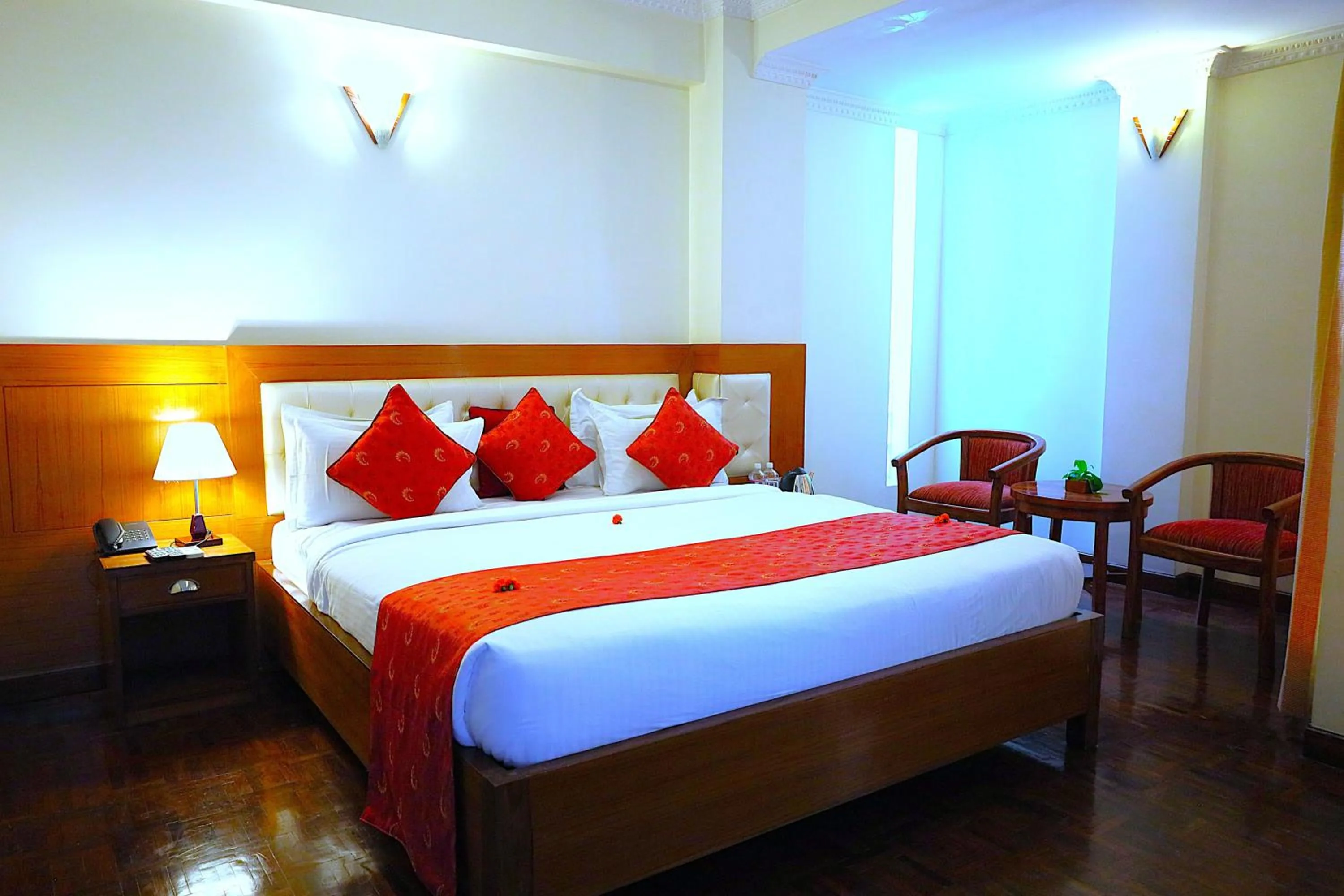 Bed in Hotel Holy Himalaya