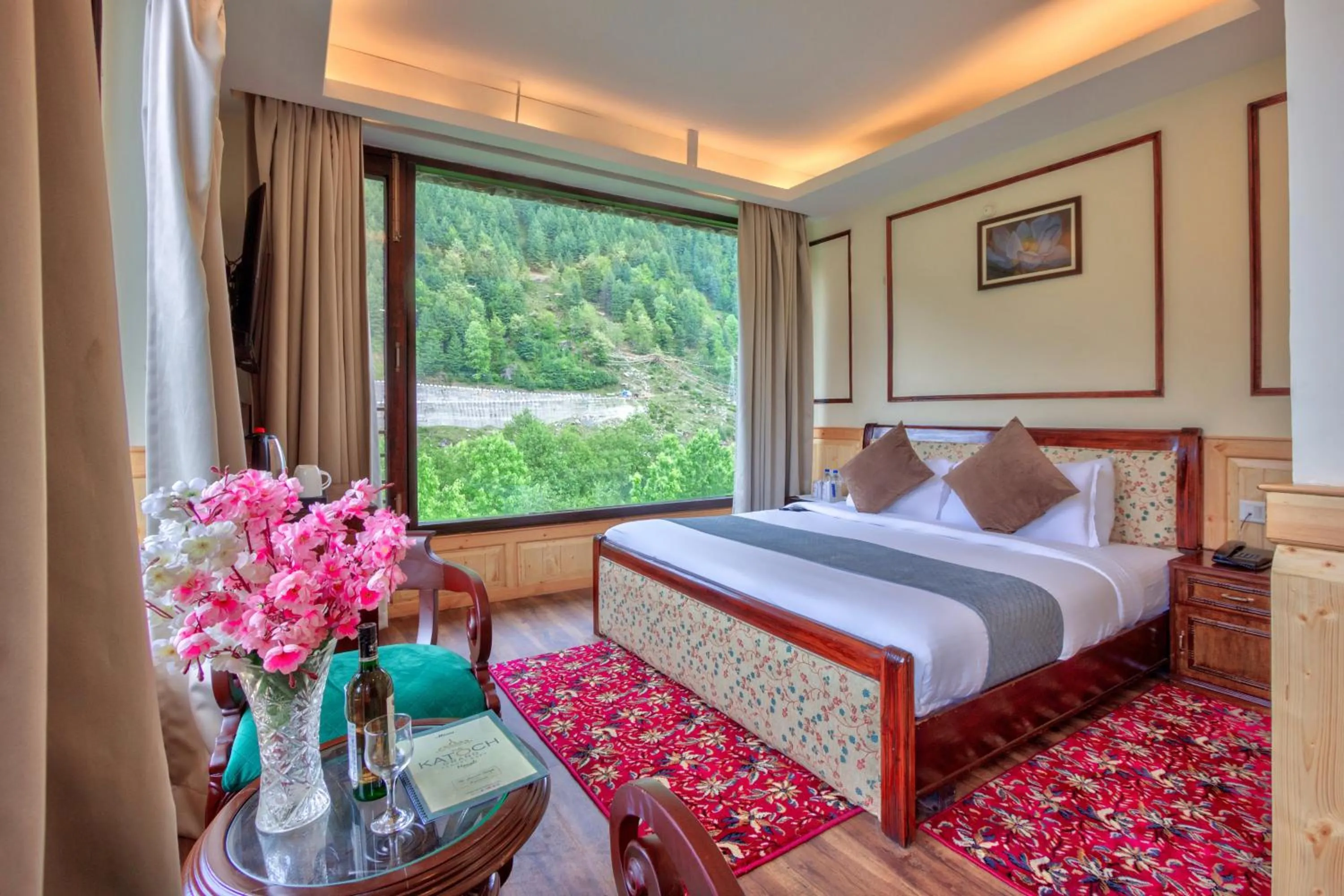 Bed in The Katoch Grand Resort