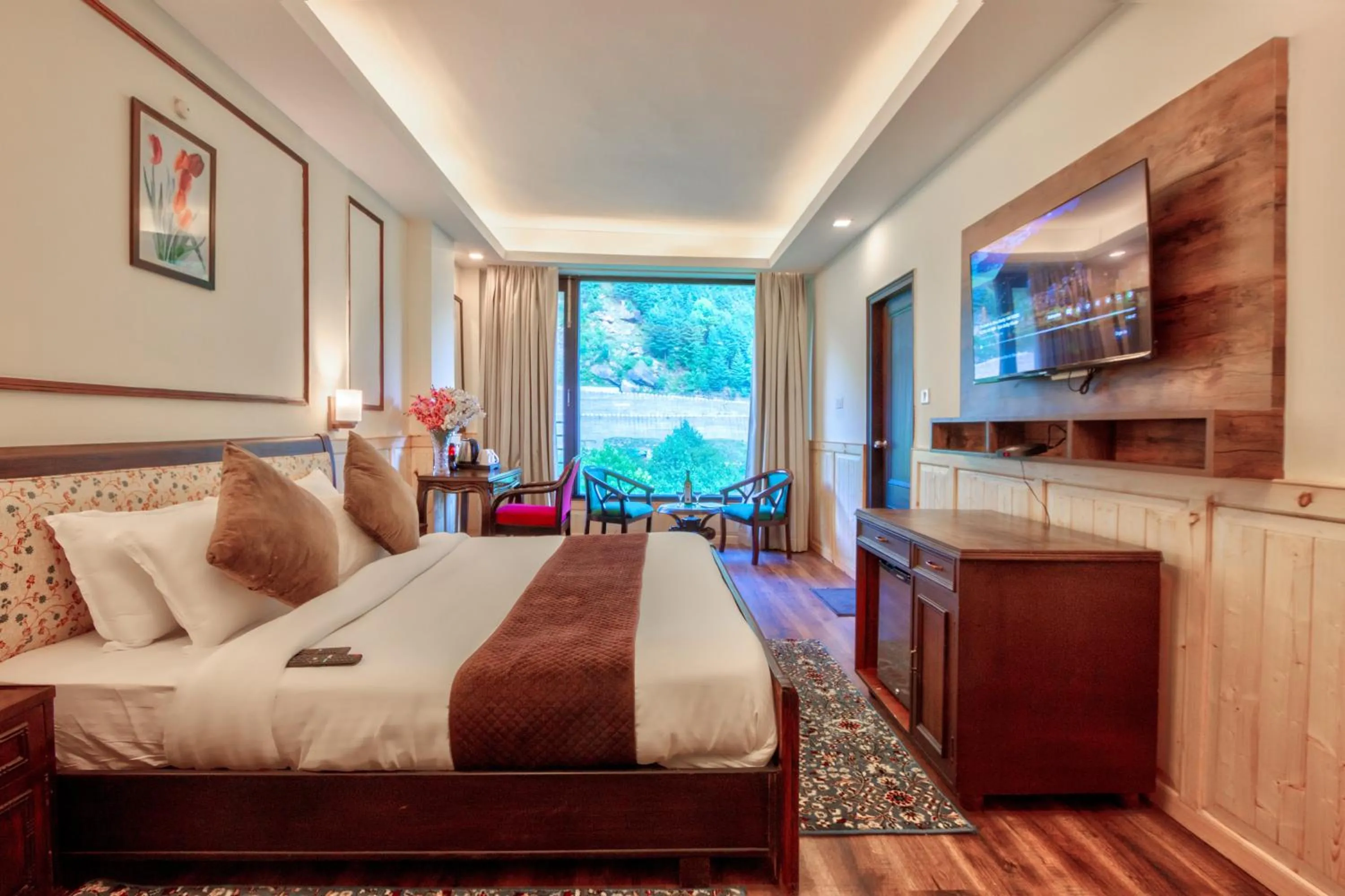 Bed in The Katoch Grand Resort