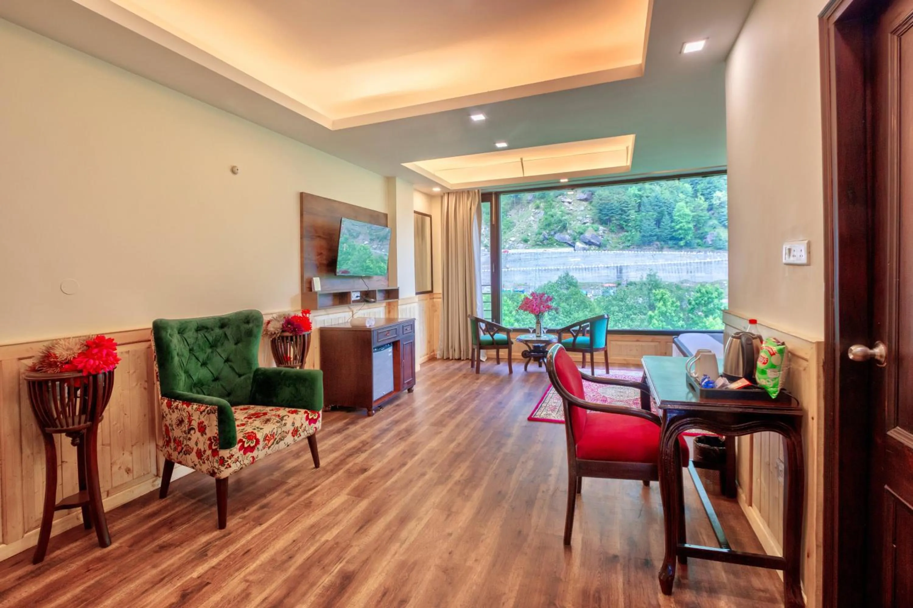 Bed in The Katoch Grand Resort