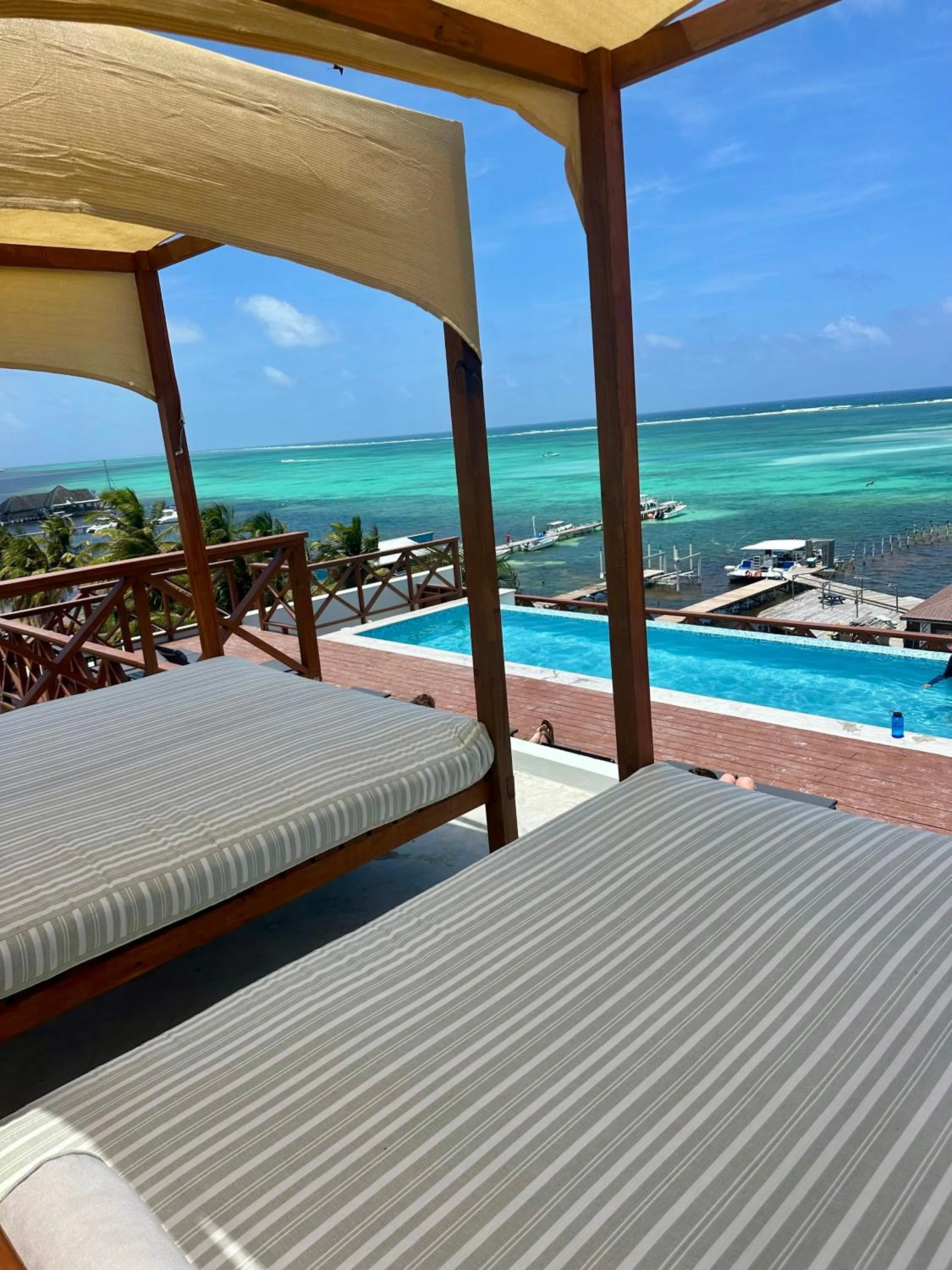 Balcony/Terrace in Sandbar Beachfront Hotel & Hostel Restaurant