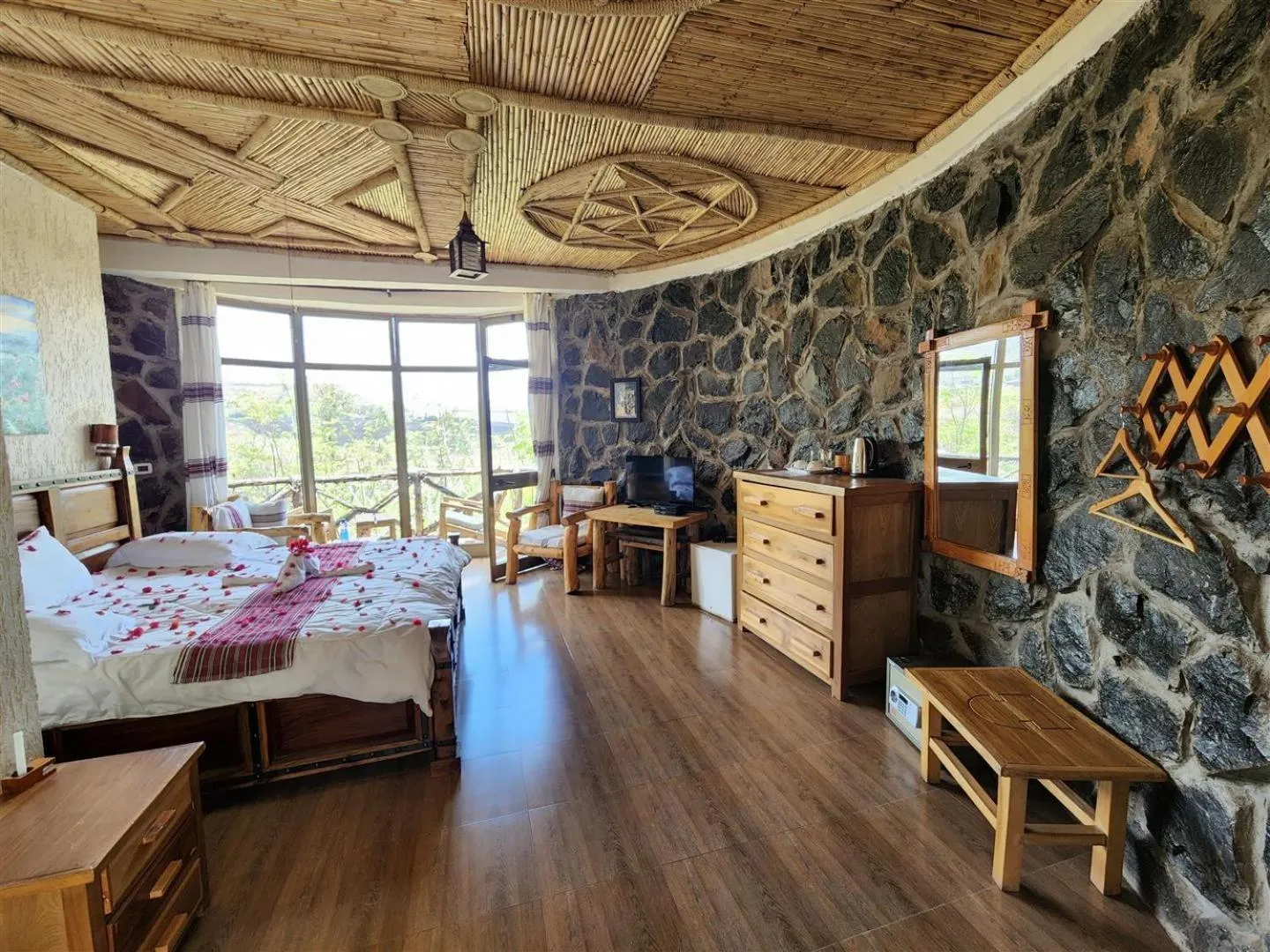 Bed in Sora Lodge Lalibela