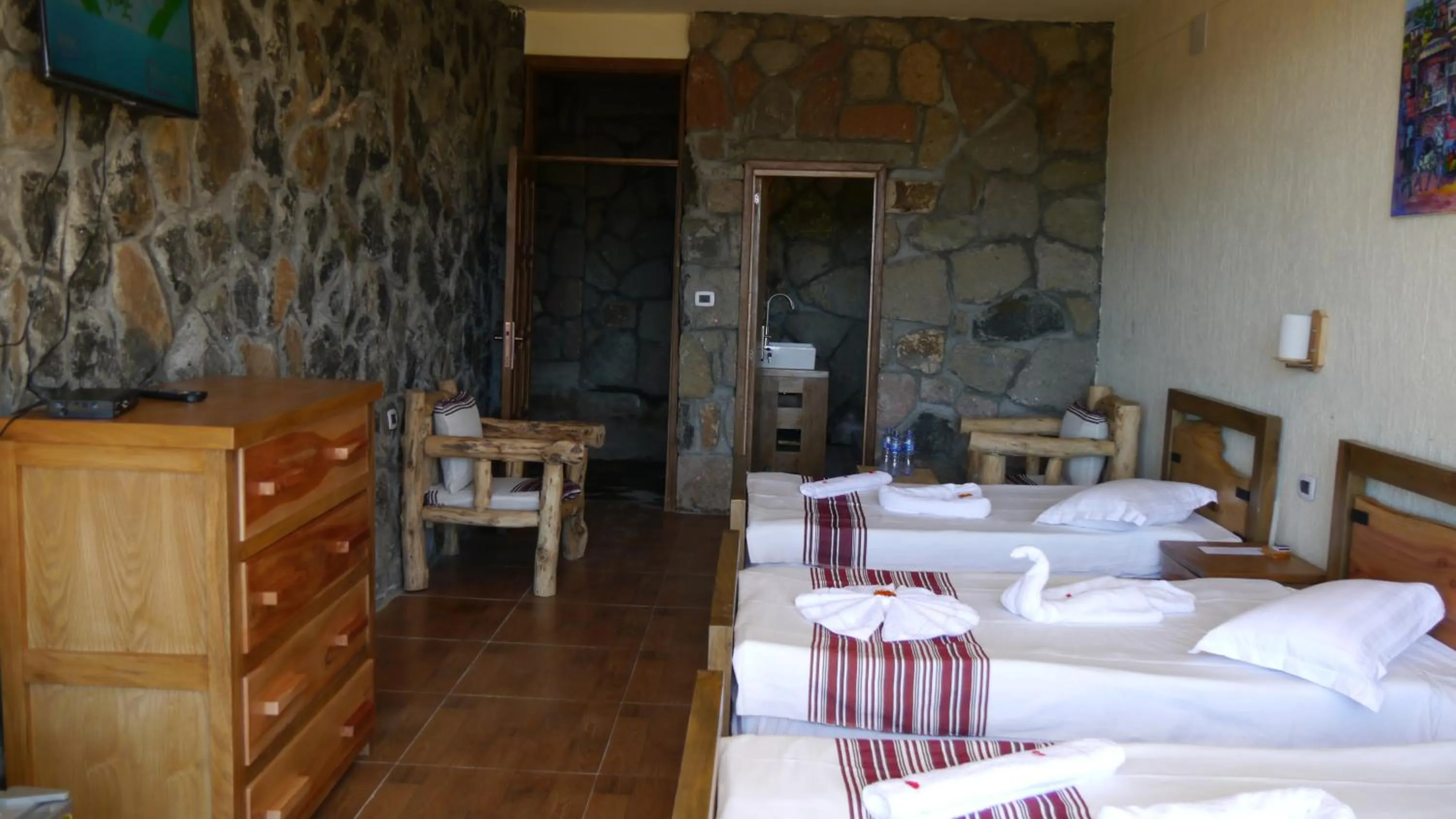 Bed in Sora Lodge Lalibela