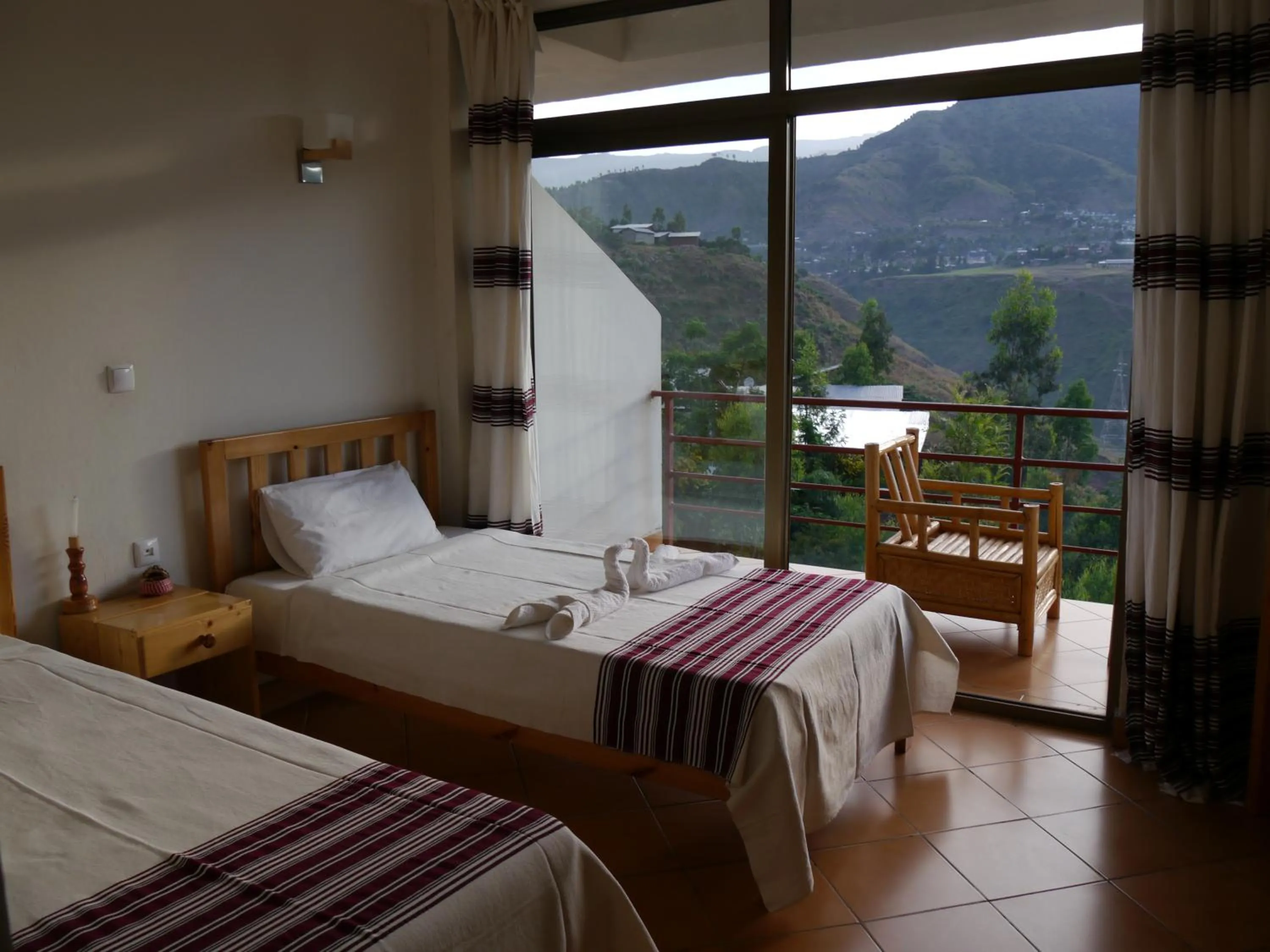 Bed in Sora Lodge Lalibela