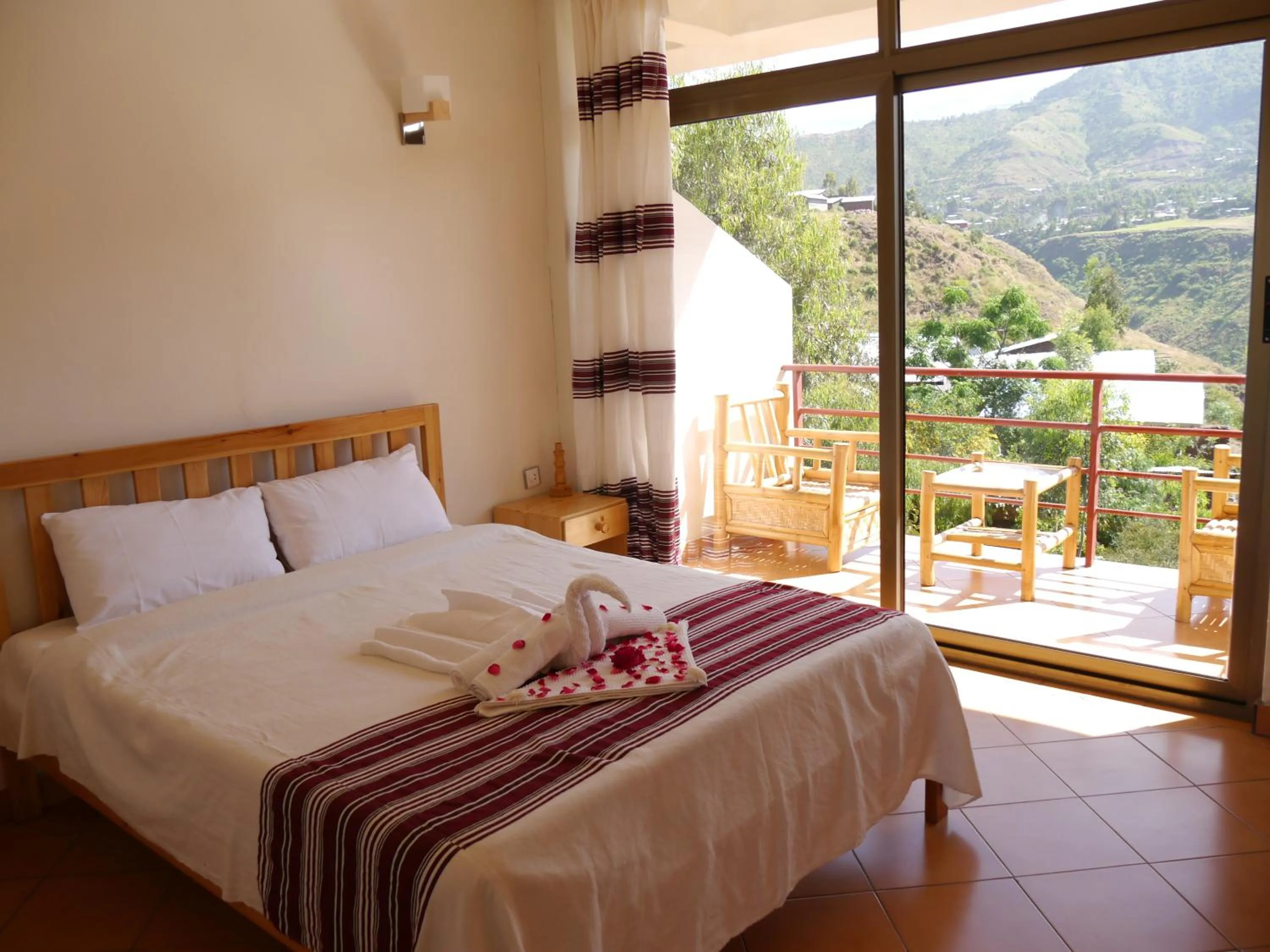 Bed in Sora Lodge Lalibela
