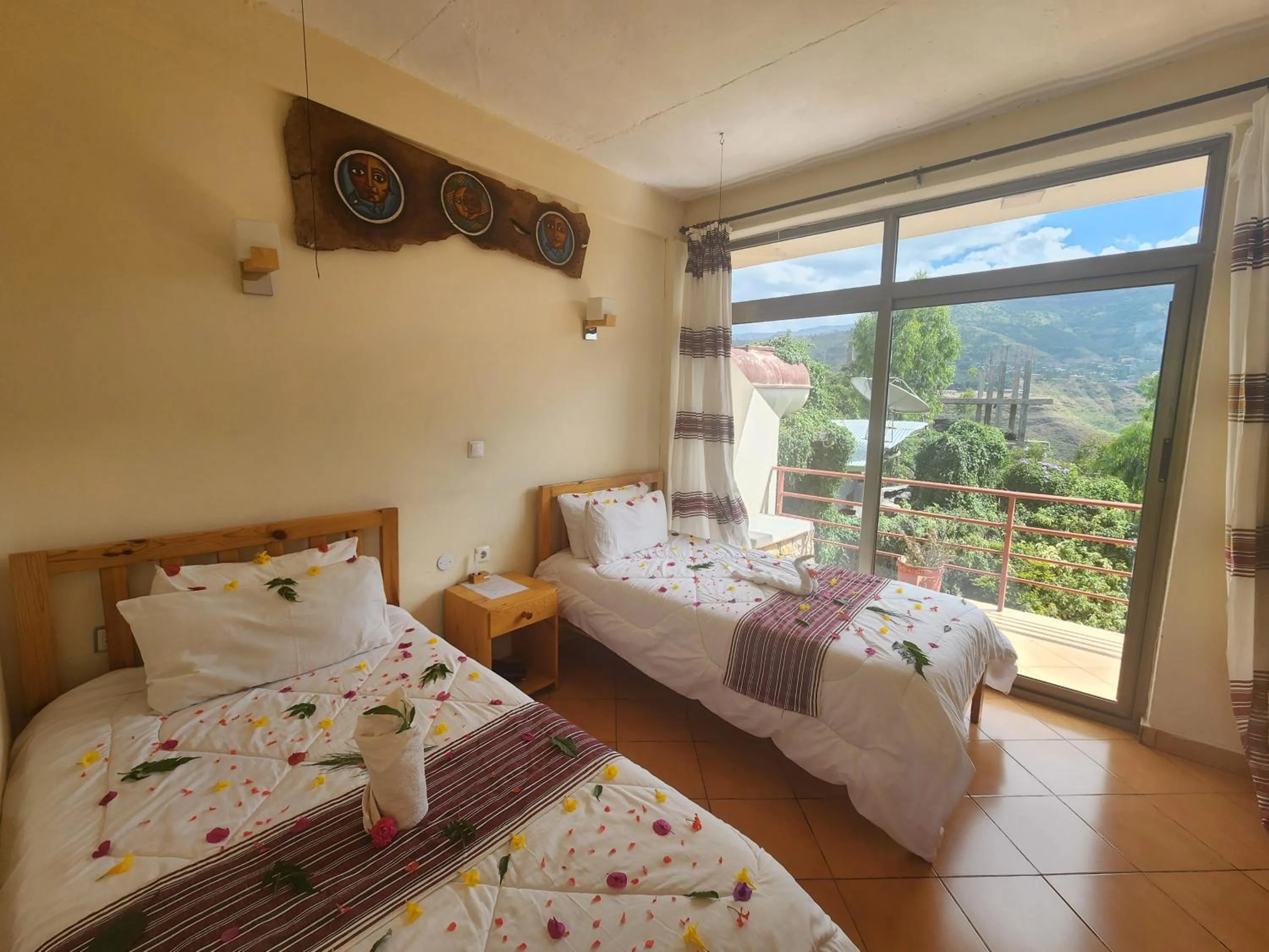 Bed in Sora Lodge Lalibela