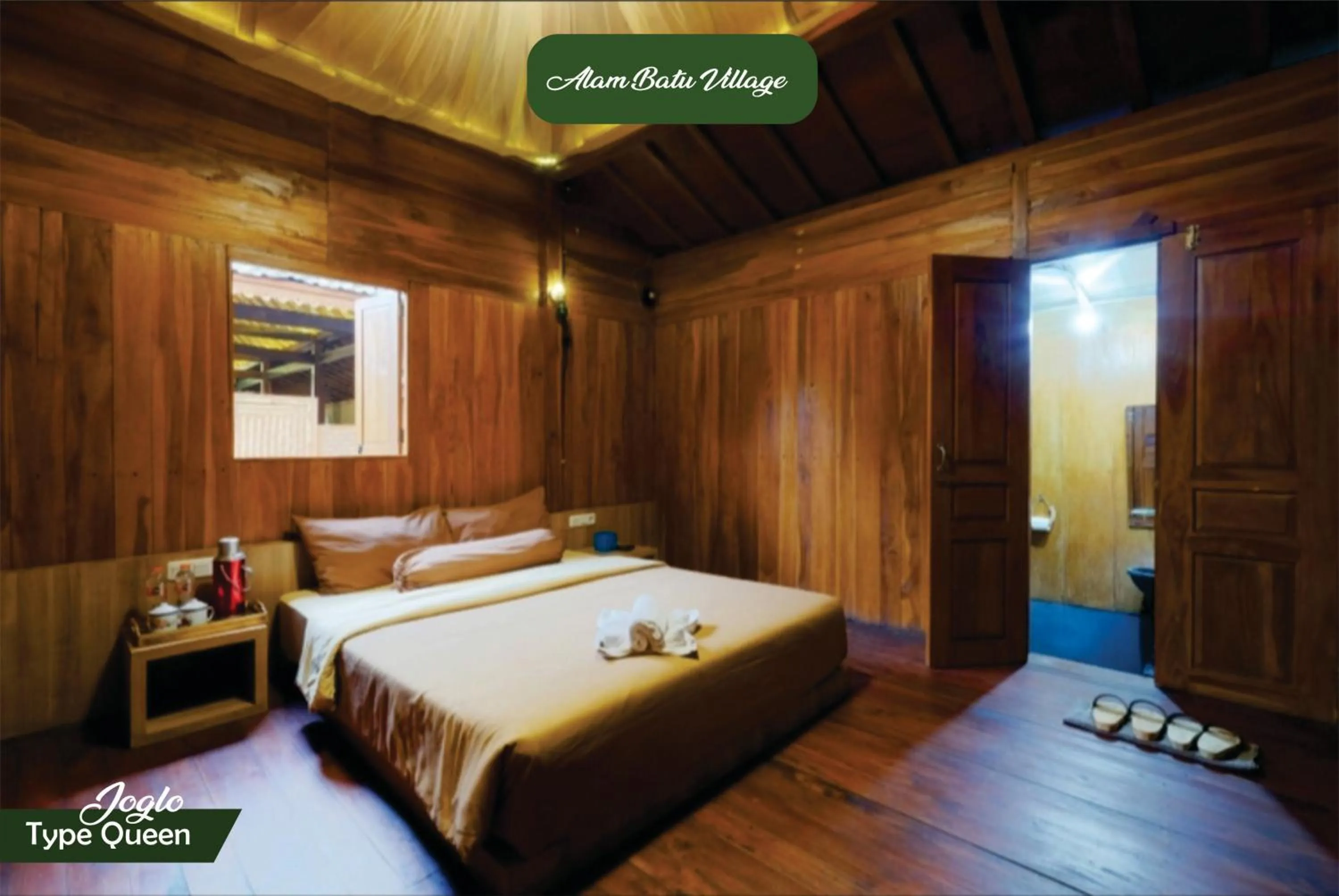 Photo of the whole room, Bed in Alam Batu Village