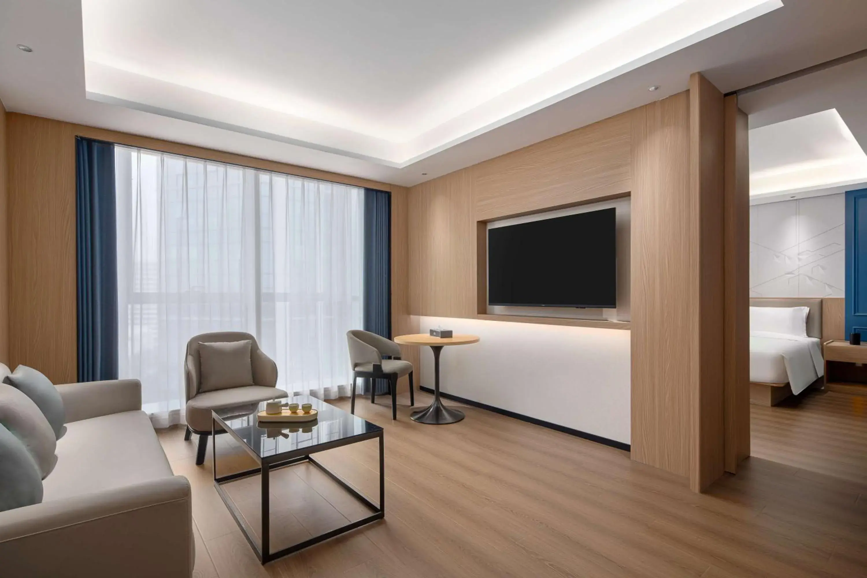 Bedroom, Bed in Microtel by Wyndham Qingdao Huangdao Bedroom, Bed in Microtel by Wyndham Qingdao Huangdao