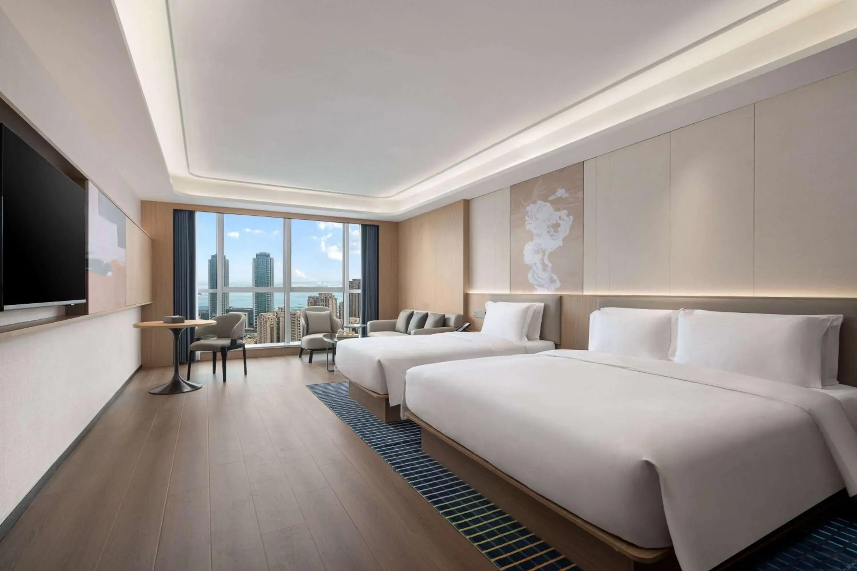 Photo of the whole room, Bed in Microtel by Wyndham Qingdao Huangdao Photo of the whole room, Bed in Microtel by Wyndham Qingdao Huangdao