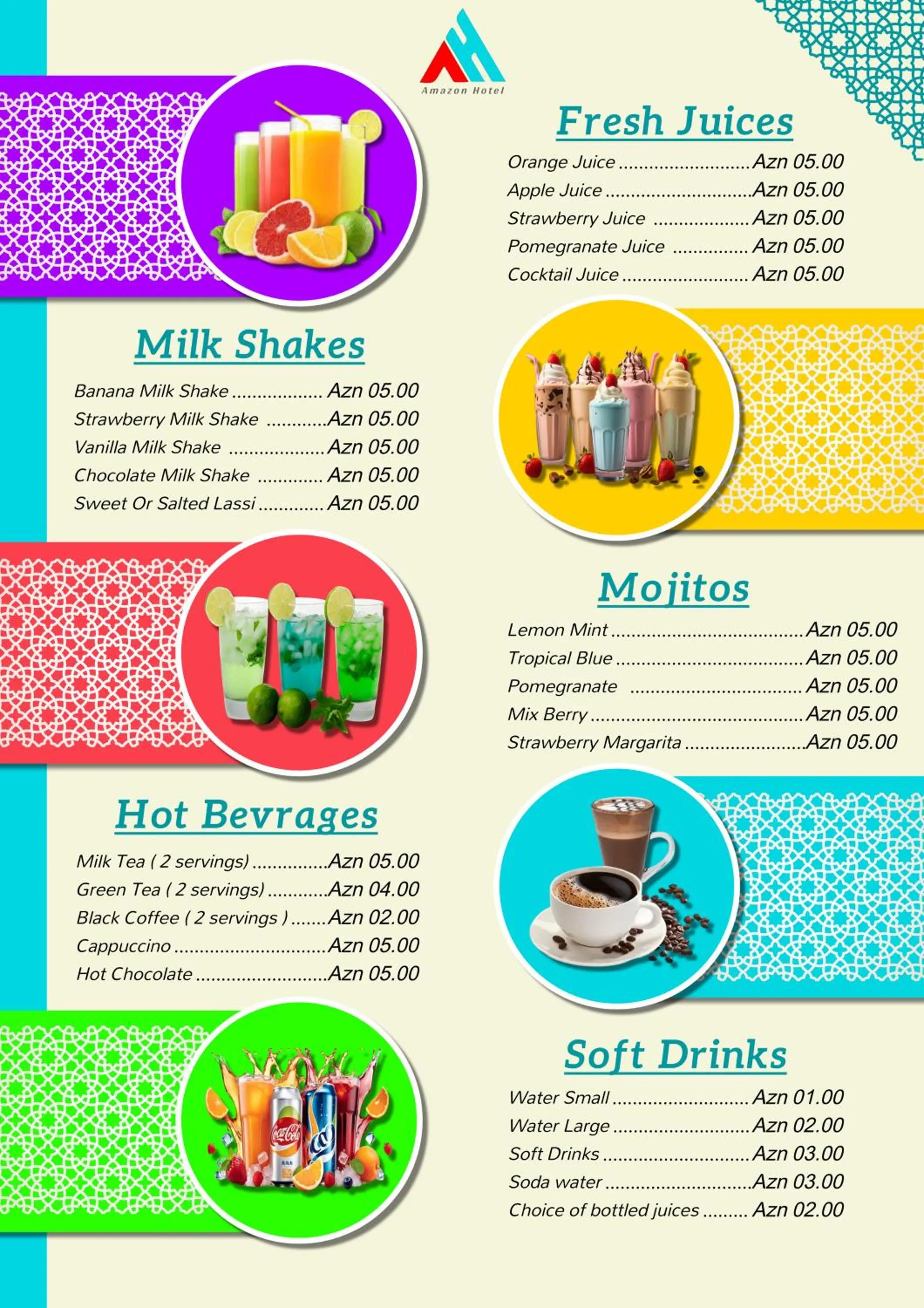 Food and drinks in Amazon Hotel - Free Massage