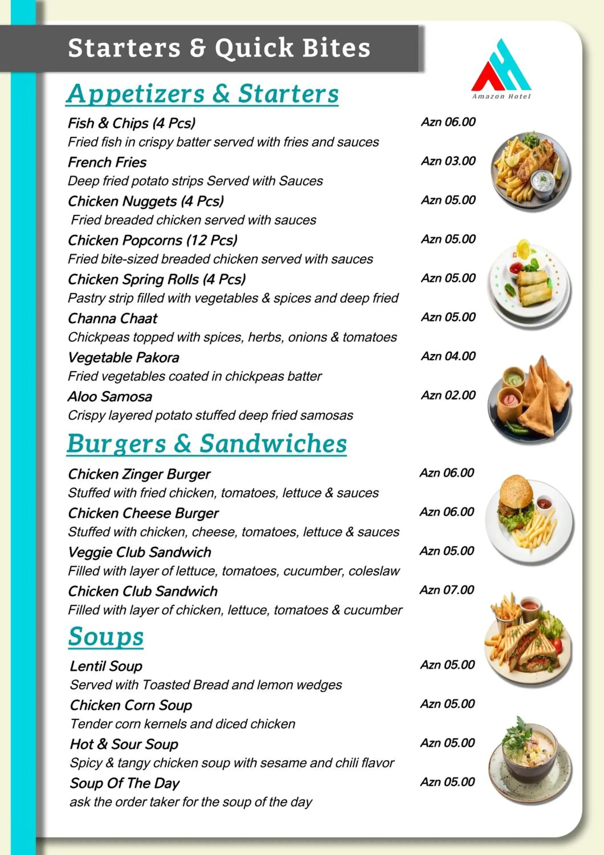 Food and drinks in Amazon Hotel - Free Massage Food and drinks in Amazon Hotel - Free Massage