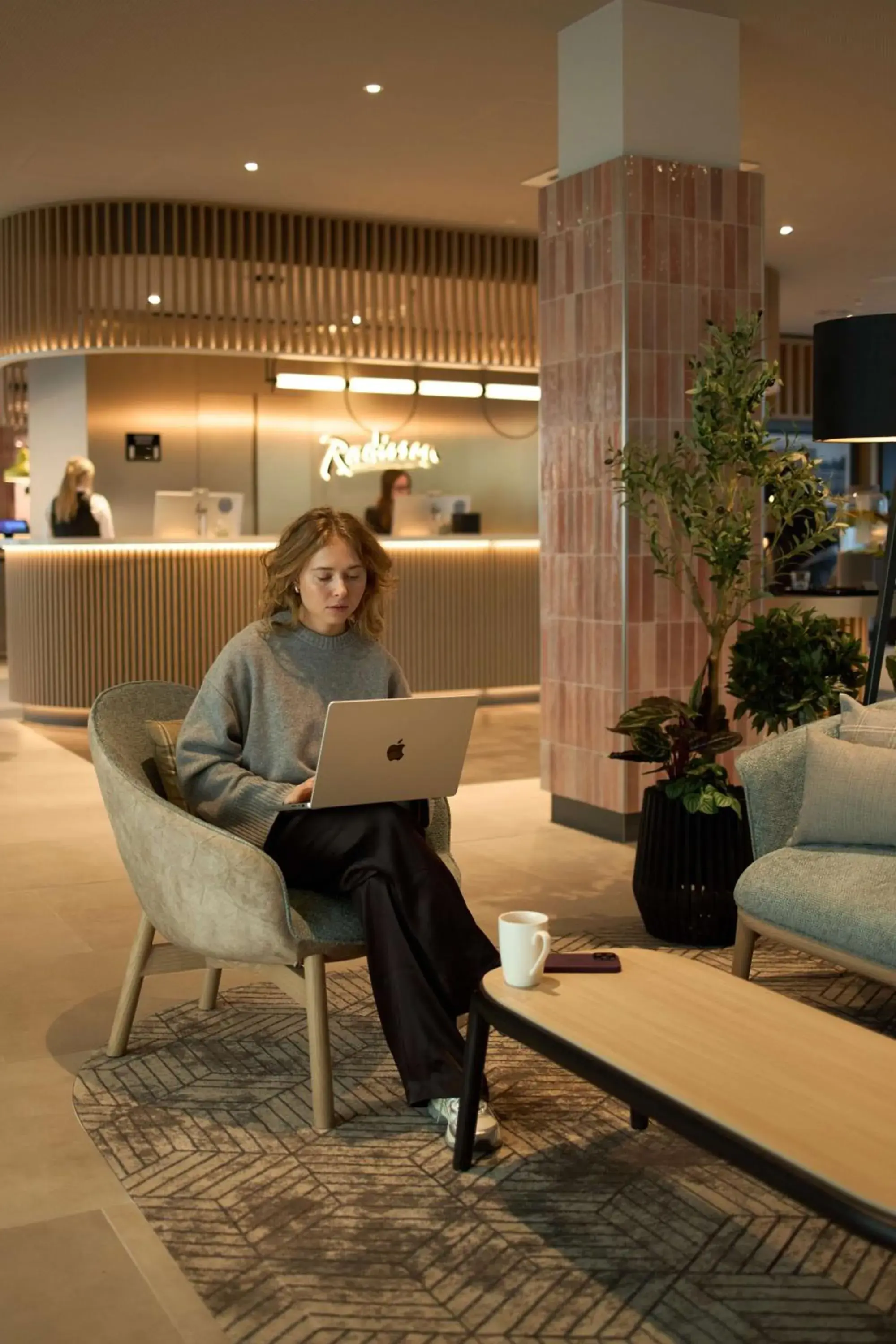 Lobby or reception in Radisson Hotel Leipzig Lobby or reception in Radisson Hotel Leipzig
