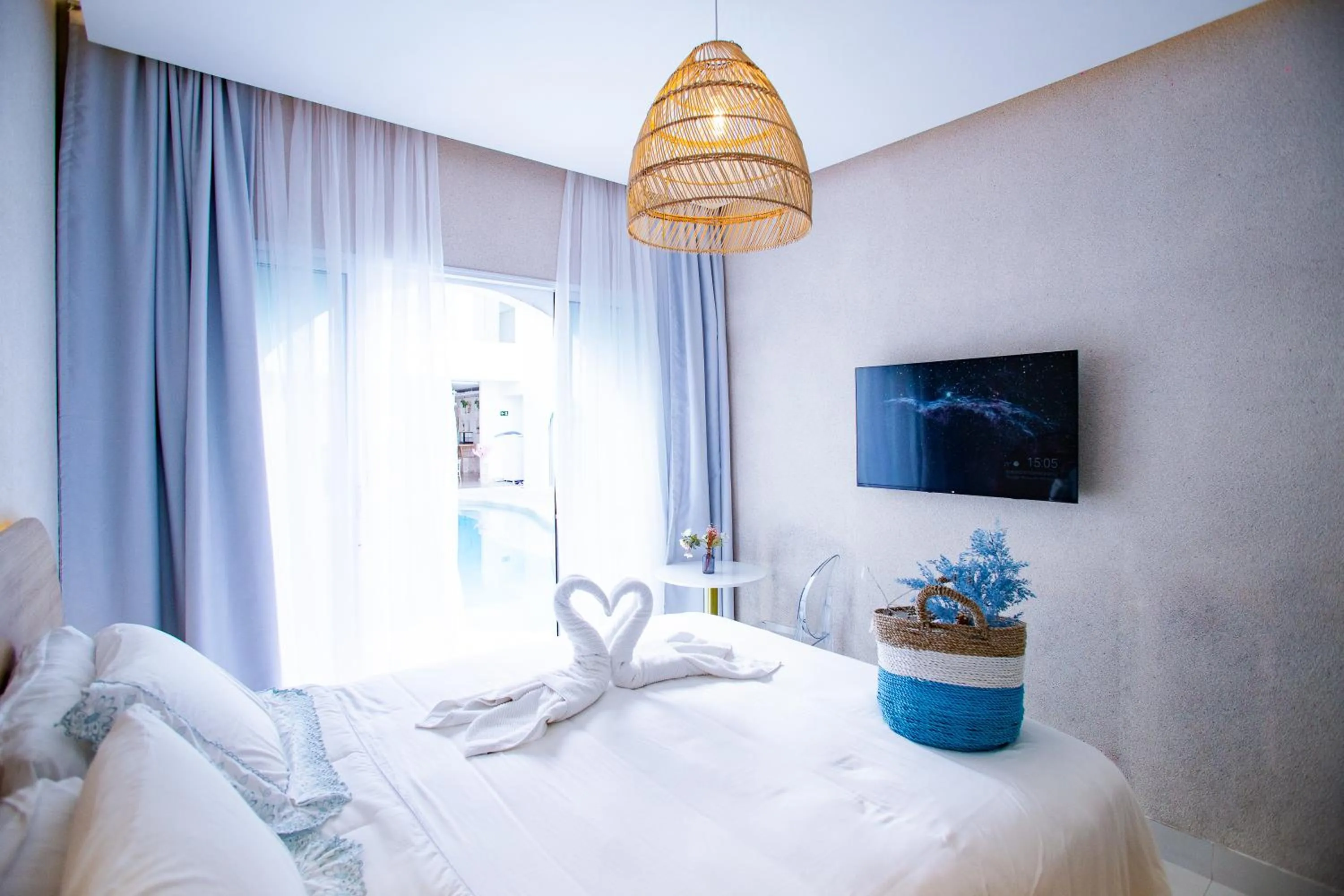 Bed in D'Blue Búzios Hotel Boutique