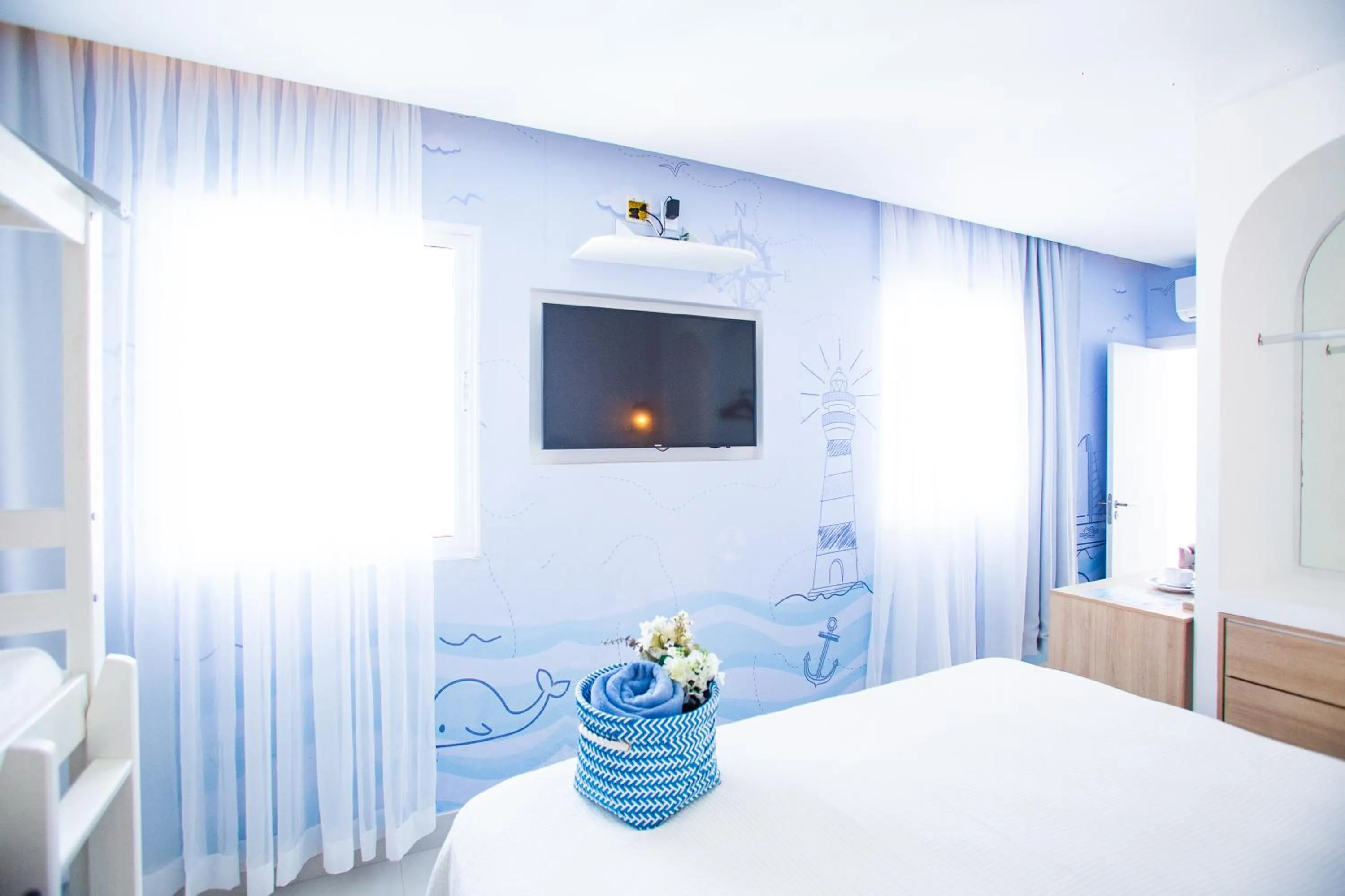 Bed in D'Blue Búzios Hotel Boutique