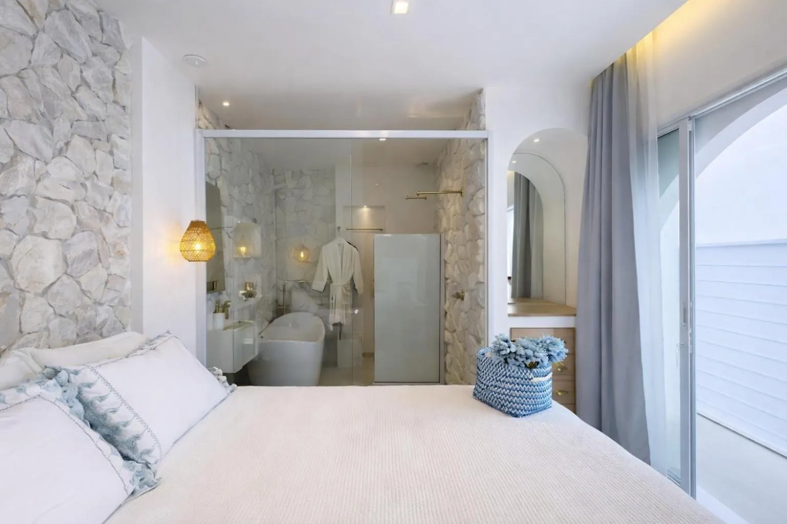 Bed in D'Blue Búzios Hotel Boutique