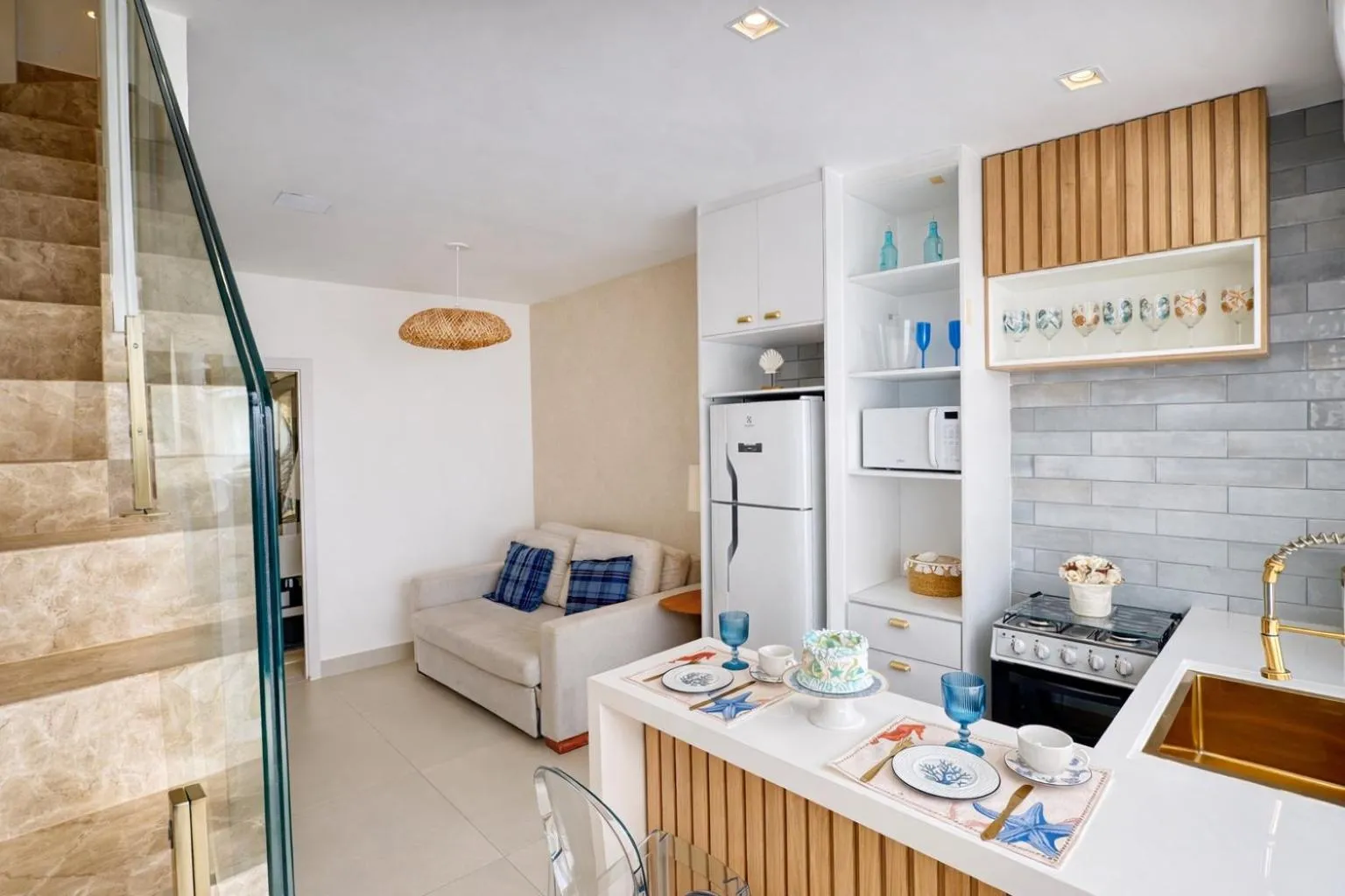 Kitchen or kitchenette in D'Blue Búzios Hotel Boutique