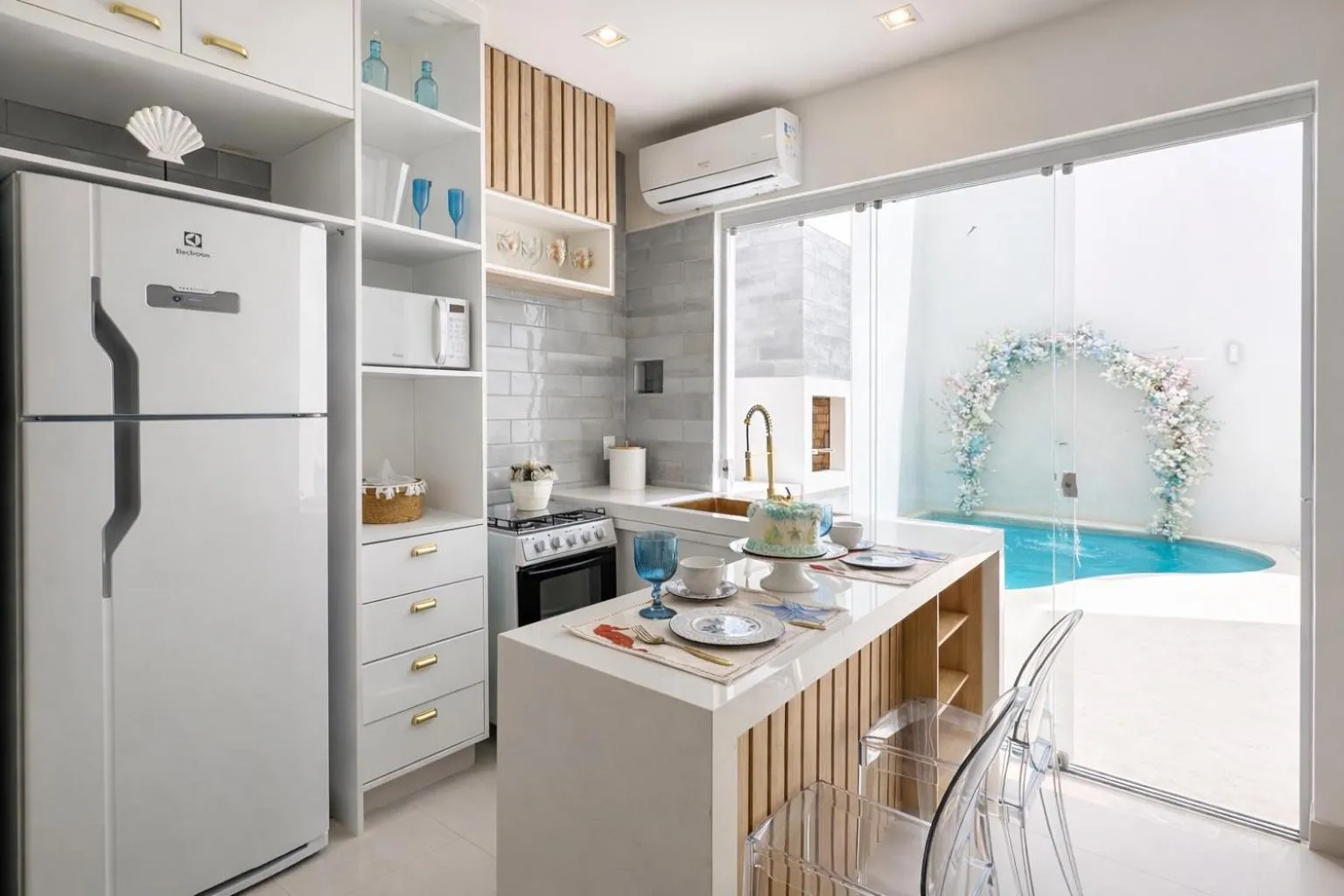 Kitchen or kitchenette in D'Blue Búzios Hotel Boutique