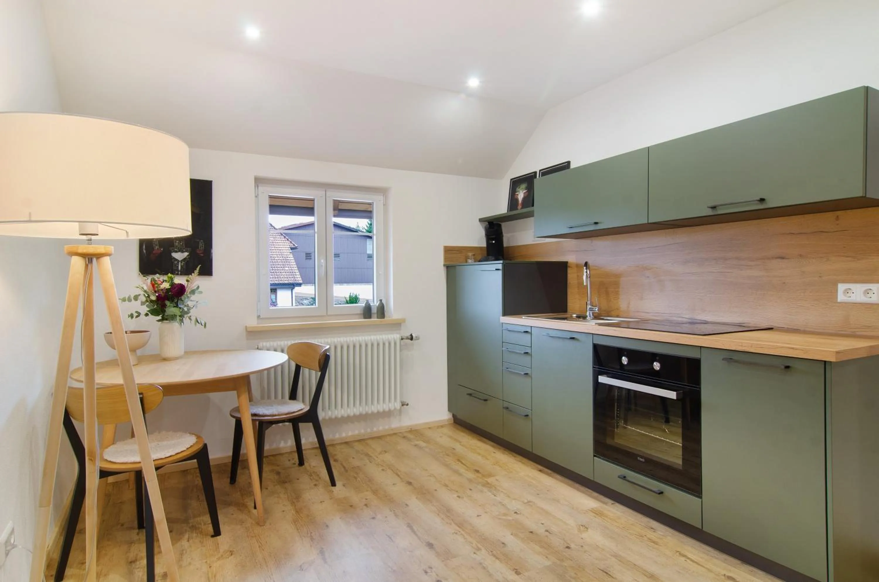 Kitchen or kitchenette in Pension Ferienwohnung Baarblick
