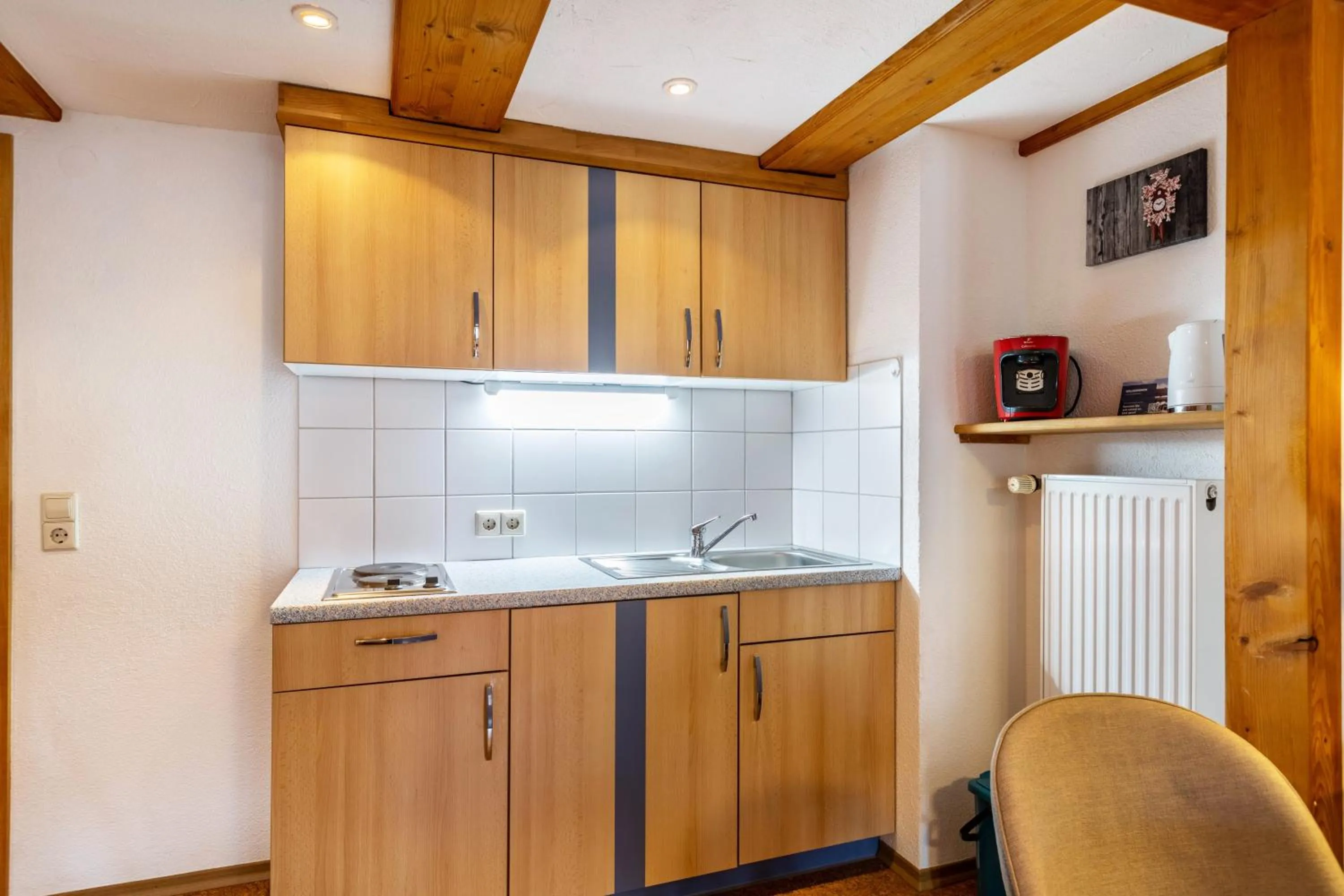 Kitchen or kitchenette in Pension Ferienwohnung Baarblick
