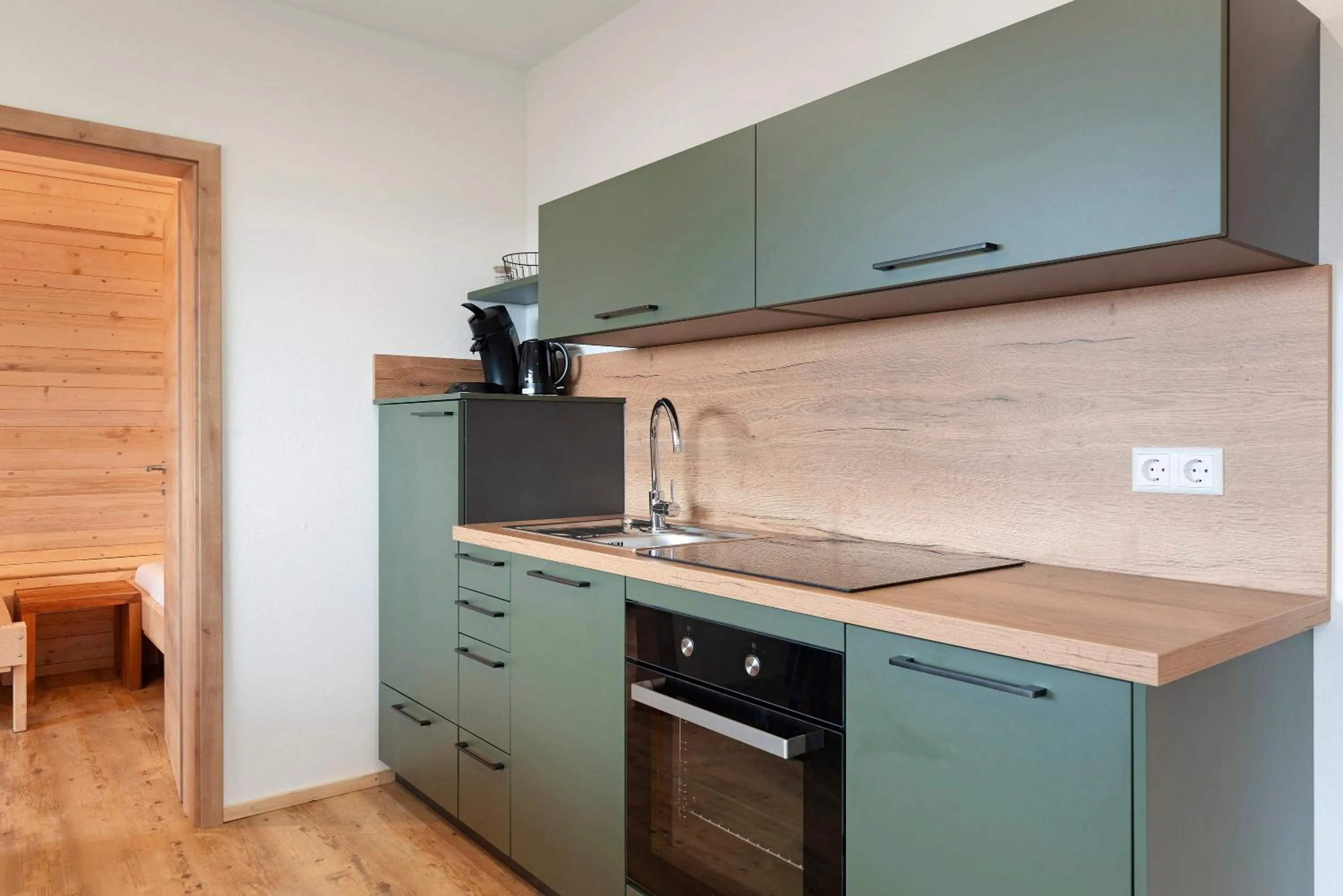 Kitchen or kitchenette in Pension Ferienwohnung Baarblick