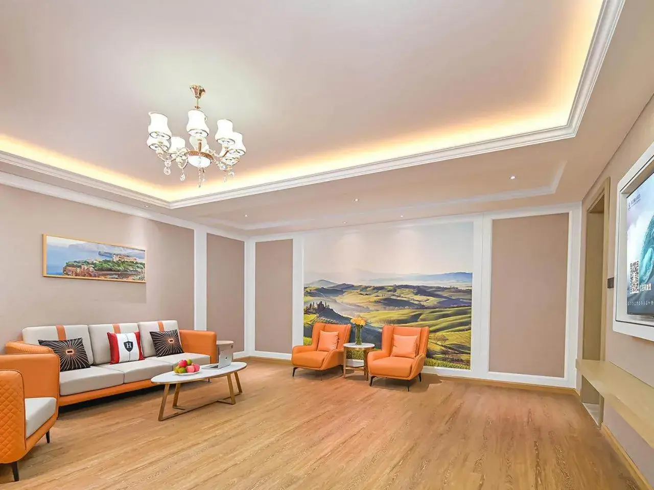 Living room in Vienna Hotel Jiangjin Wanda Plaza Shengquansi Subway Station Living room in Vienna Hotel Jiangjin Wanda Plaza Shengquansi Subway Station