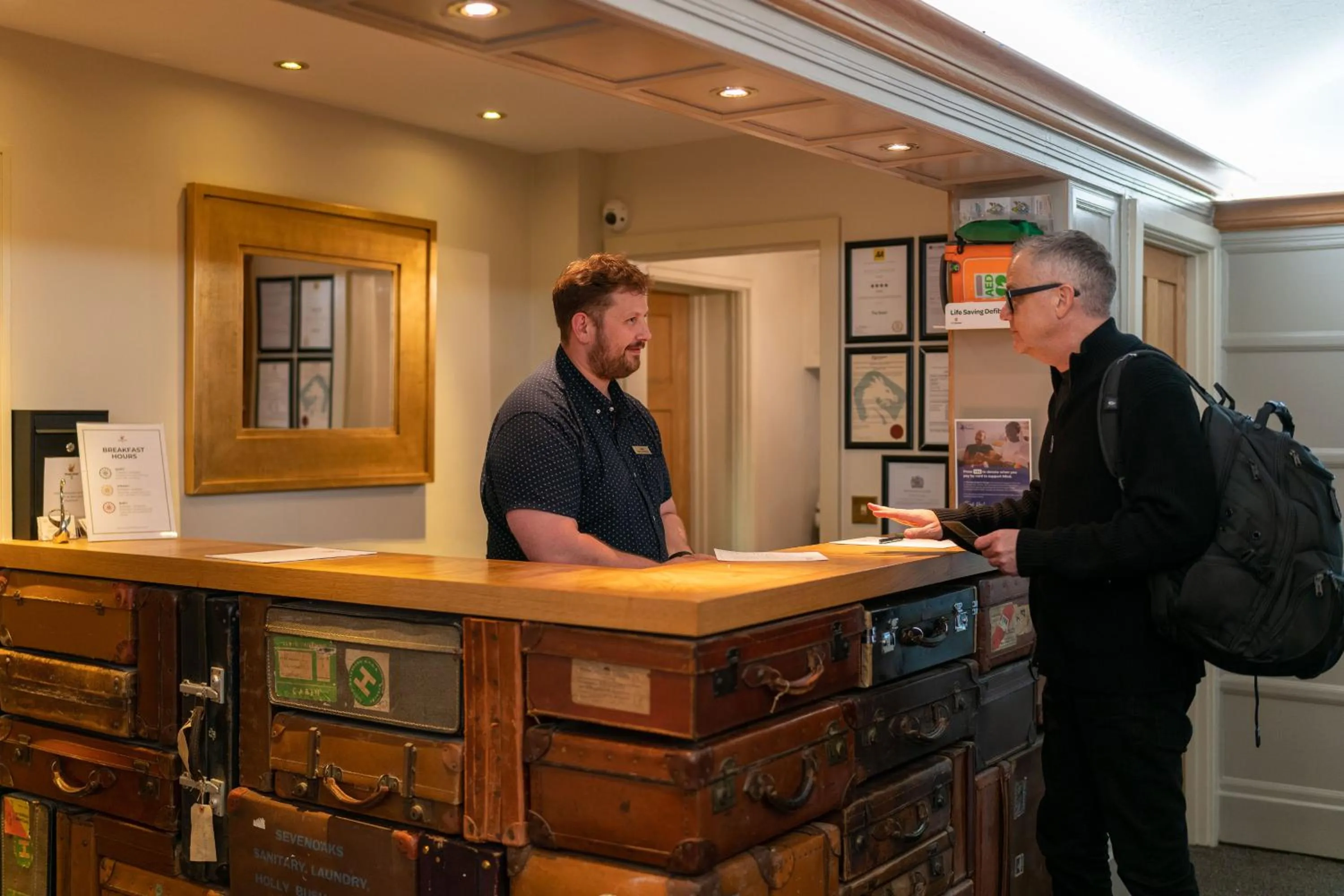 Lobby or reception in The Swan Hotel, Wells, Somerset - The Coaching Inn Group