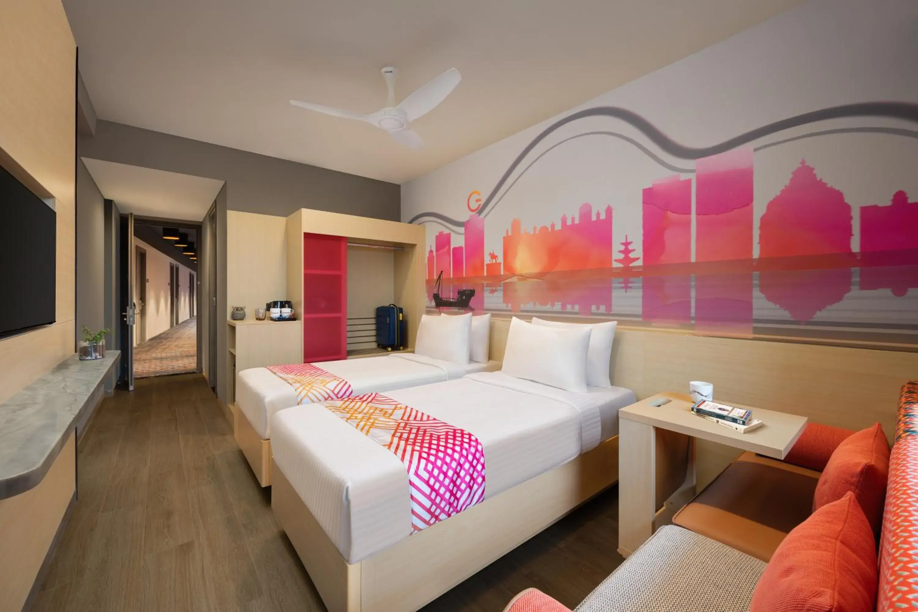 Bedroom, Bed in Ginger Udaipur, Shastri Circle Bedroom, Bed in Ginger Udaipur, Shastri Circle