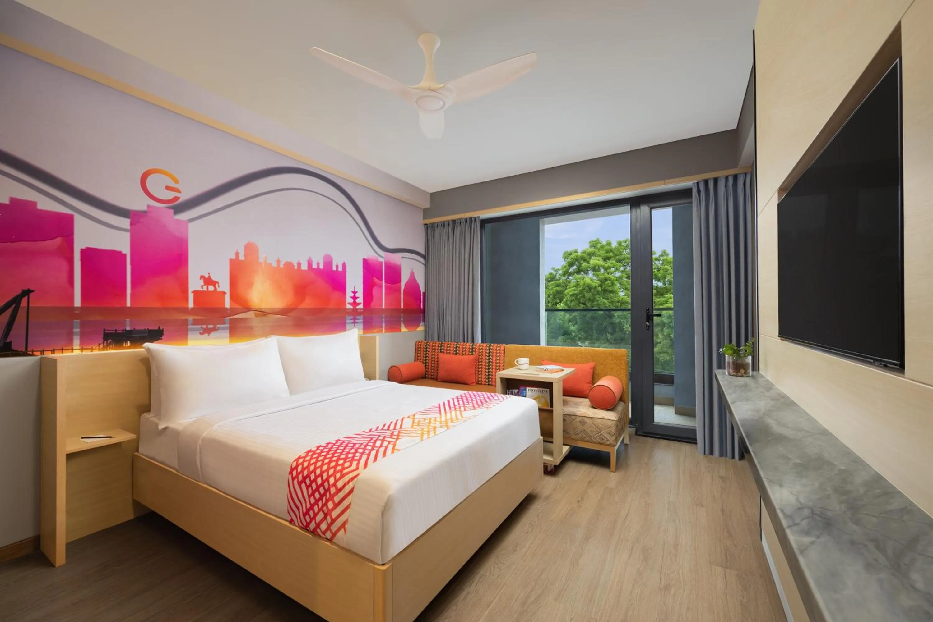 Street view, Bed in Ginger Udaipur, Shastri Circle