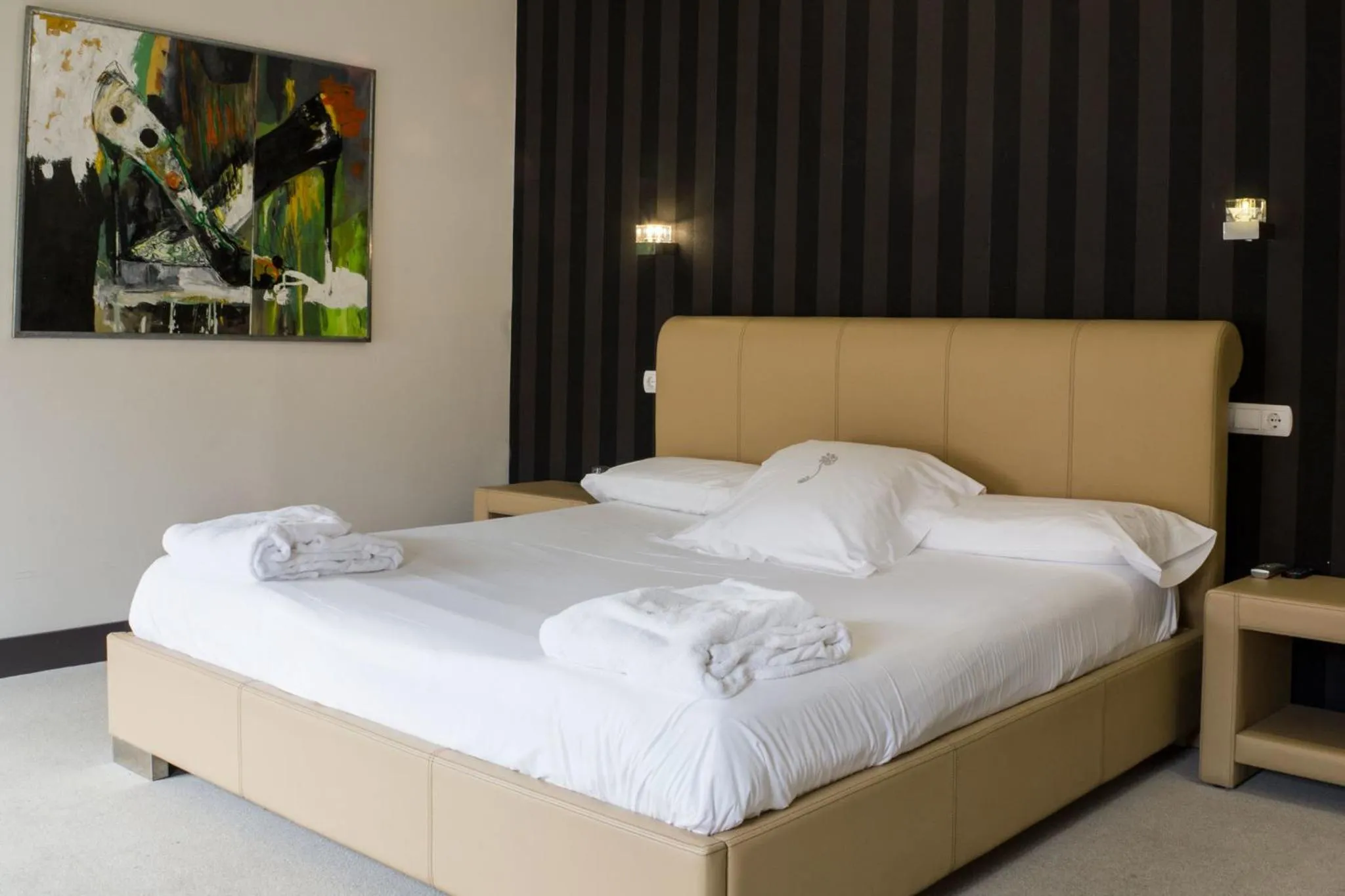 Bed in Hotel Teratermal