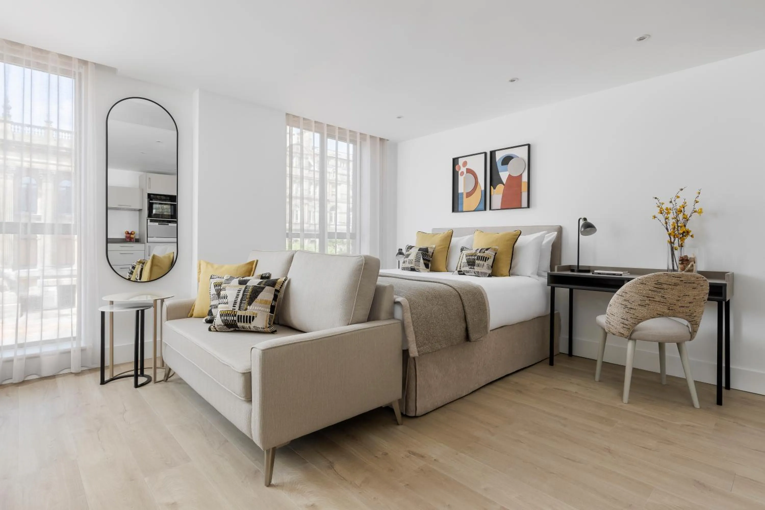 Living room, Bed in The Jubilee by Supercity Aparthotels