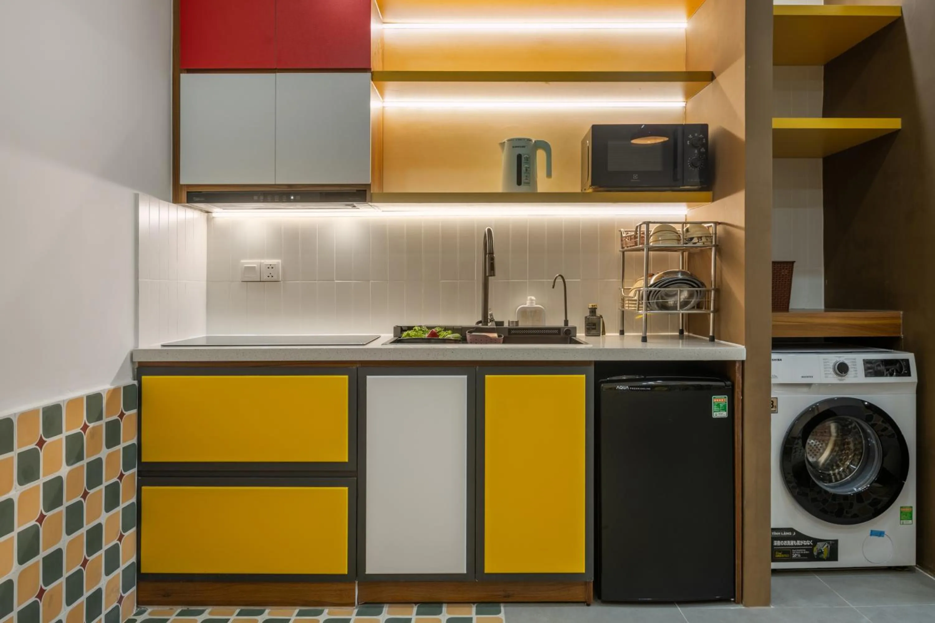 Kitchen or kitchenette in Q Apartment Da Nang