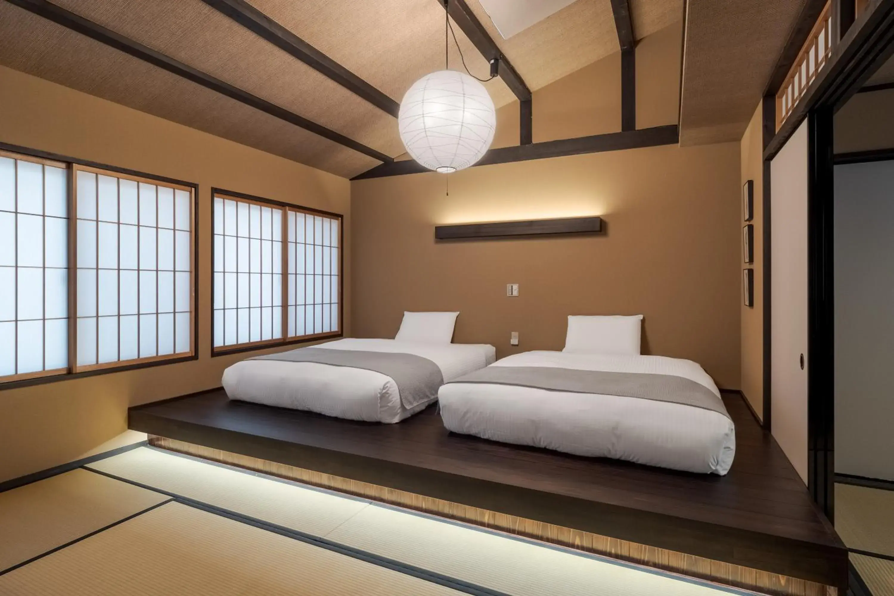 Bed in ROJIYU Kyoto Bed in ROJIYU Kyoto