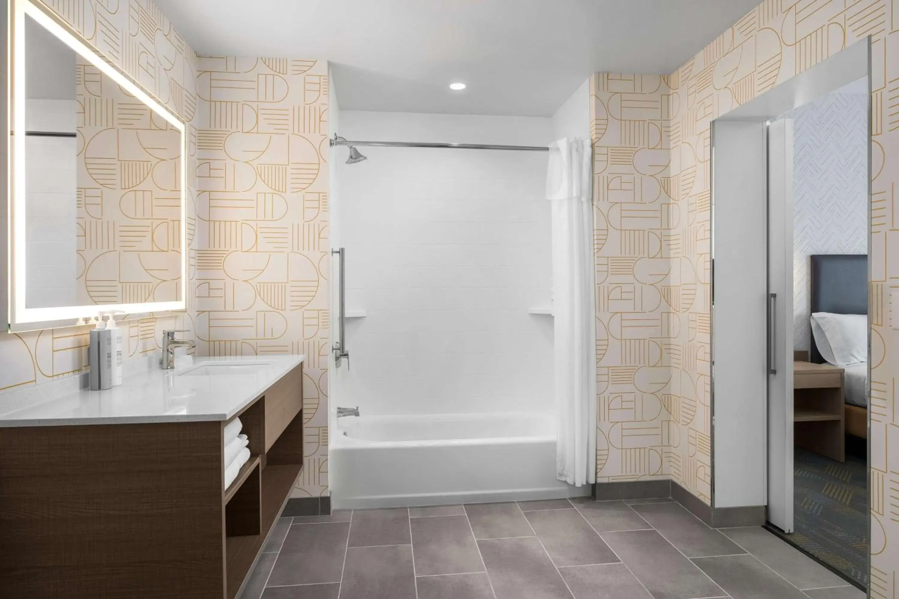 Bathroom in Home2 Suites By Hilton Eureka Bathroom in Home2 Suites By Hilton Eureka