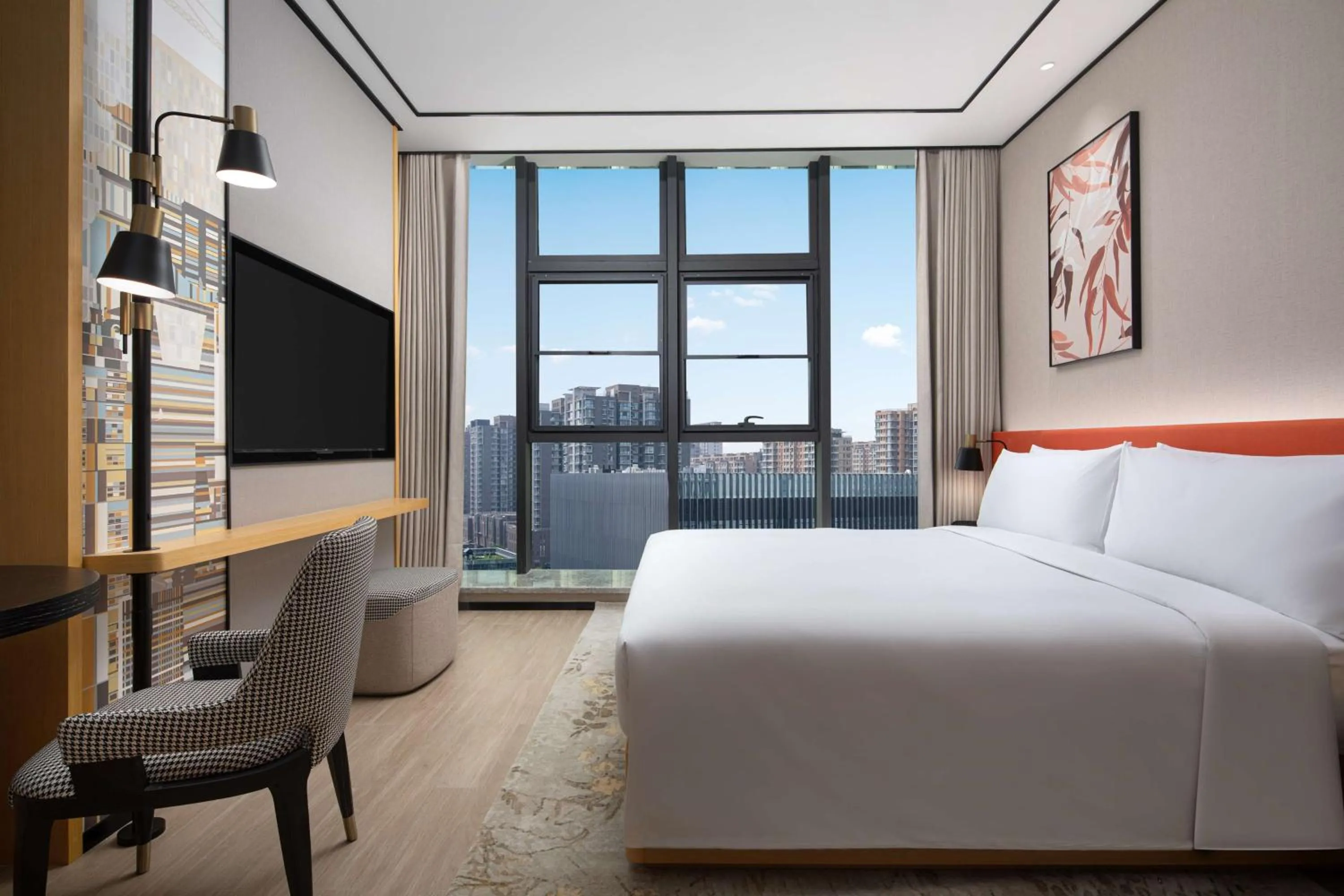 Bed in Hilton Garden Inn Beijing Huaxiang Tiantan Hospital