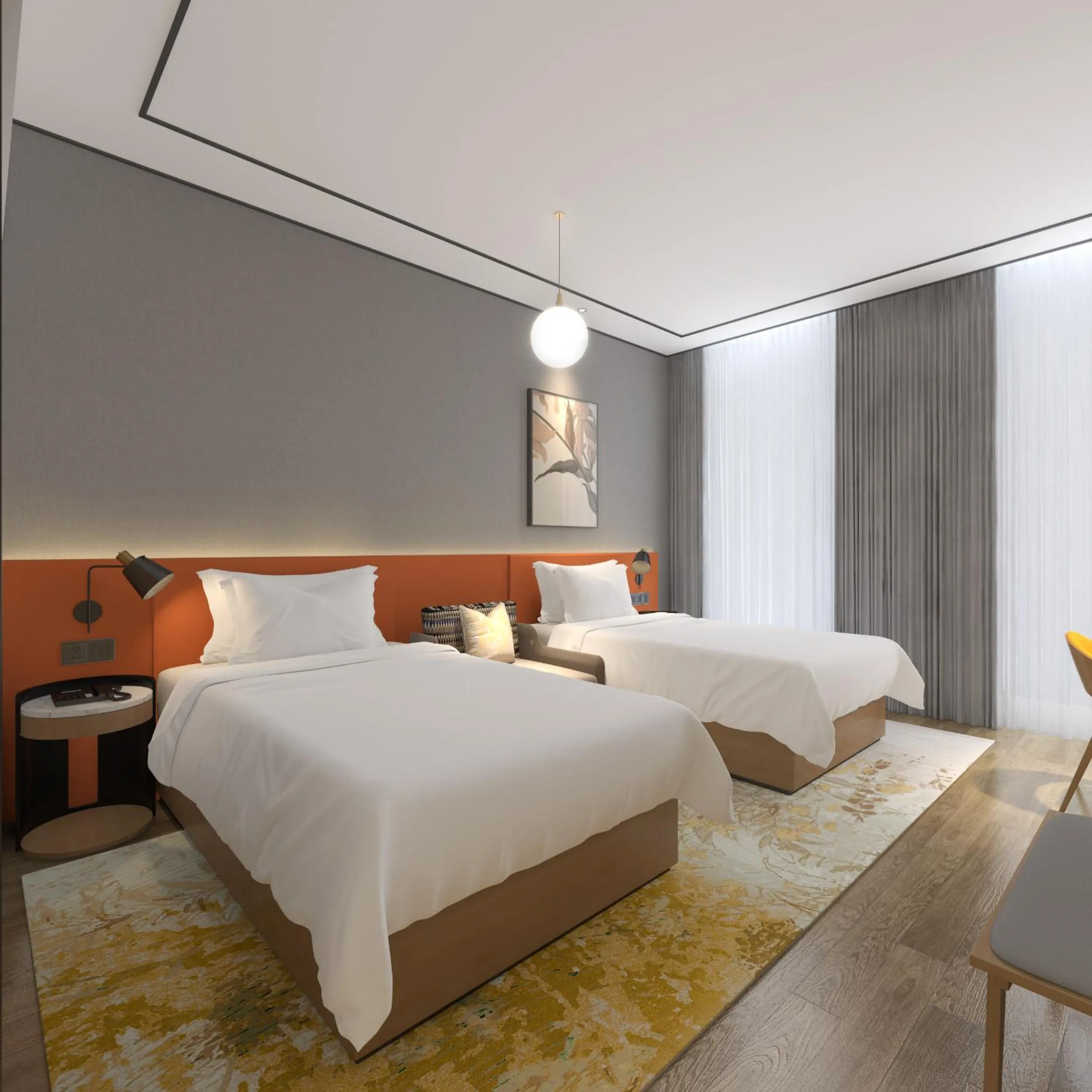 Bedroom, Bed in Hilton Garden Inn Beijing Huaxiang Tiantan Hospital