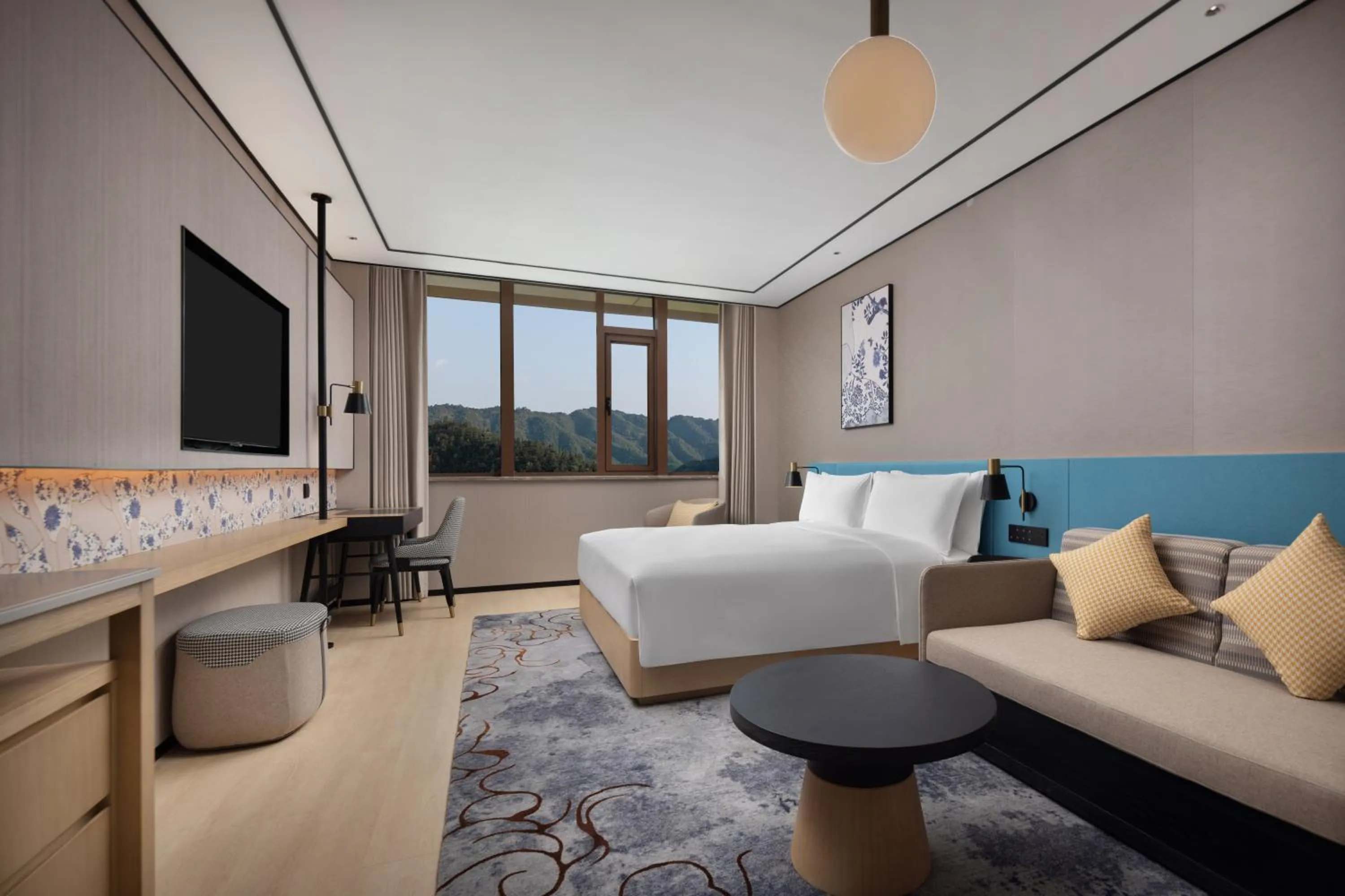 Bed in Hilton Garden Inn Jingdezhen Taoyuan Valley