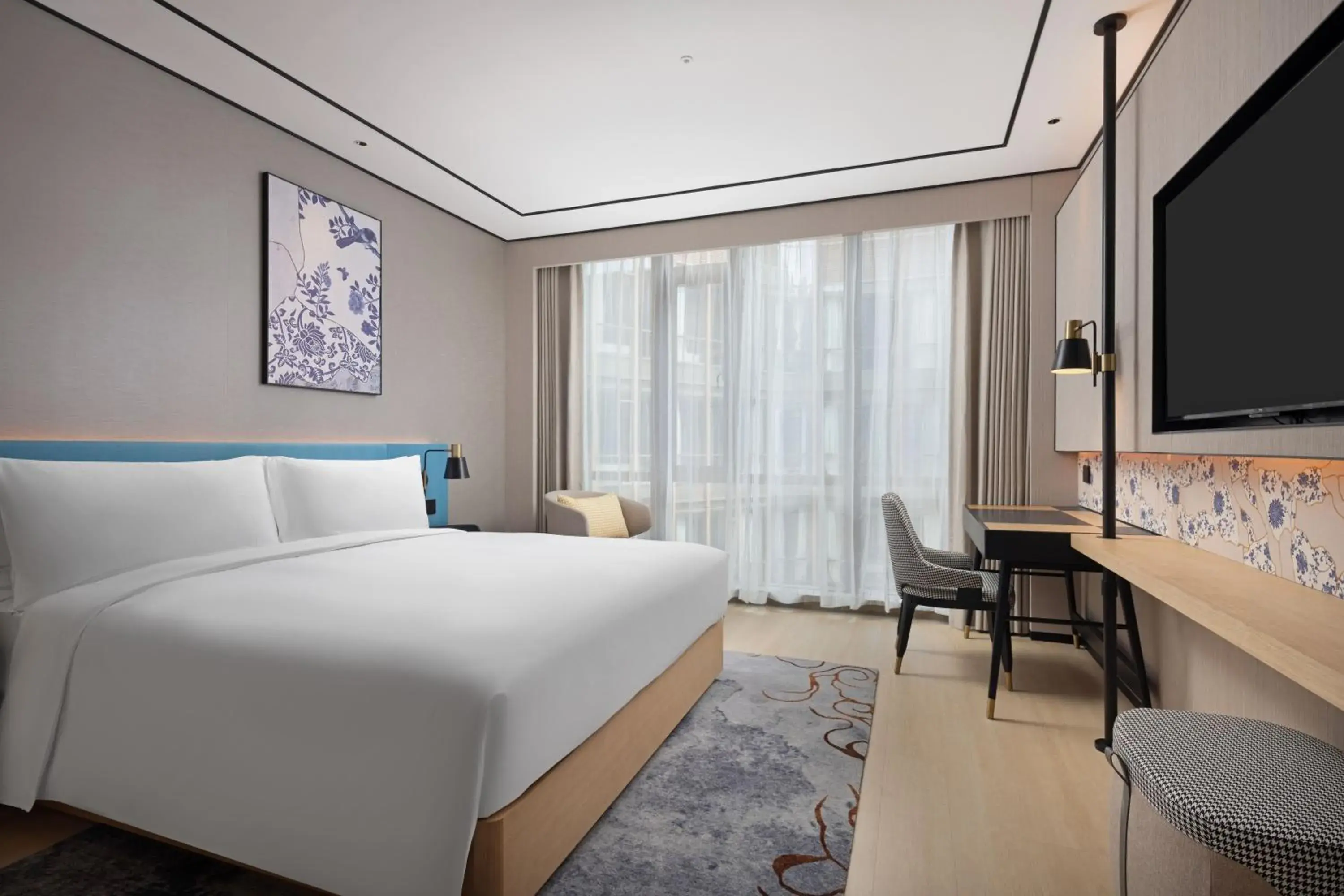 Bed in Hilton Garden Inn Jingdezhen Taoyuan Valley Bed in Hilton Garden Inn Jingdezhen Taoyuan Valley