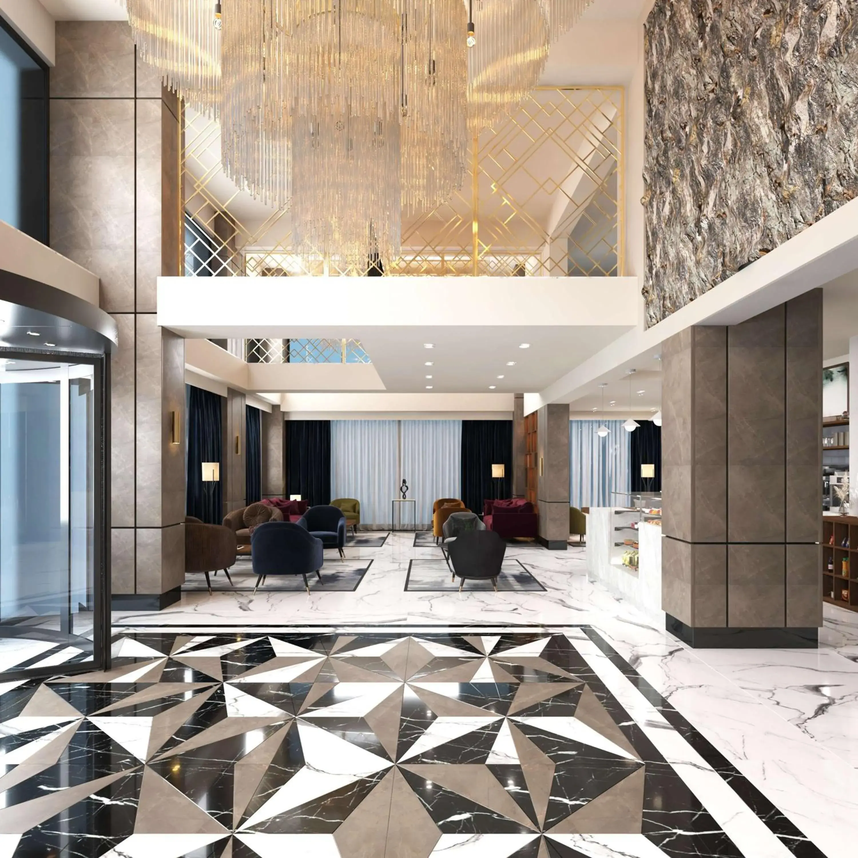 Lobby or reception in Doubletree By Hilton Suites Trabzon Yomra Lobby or reception in Doubletree By Hilton Suites Trabzon Yomra