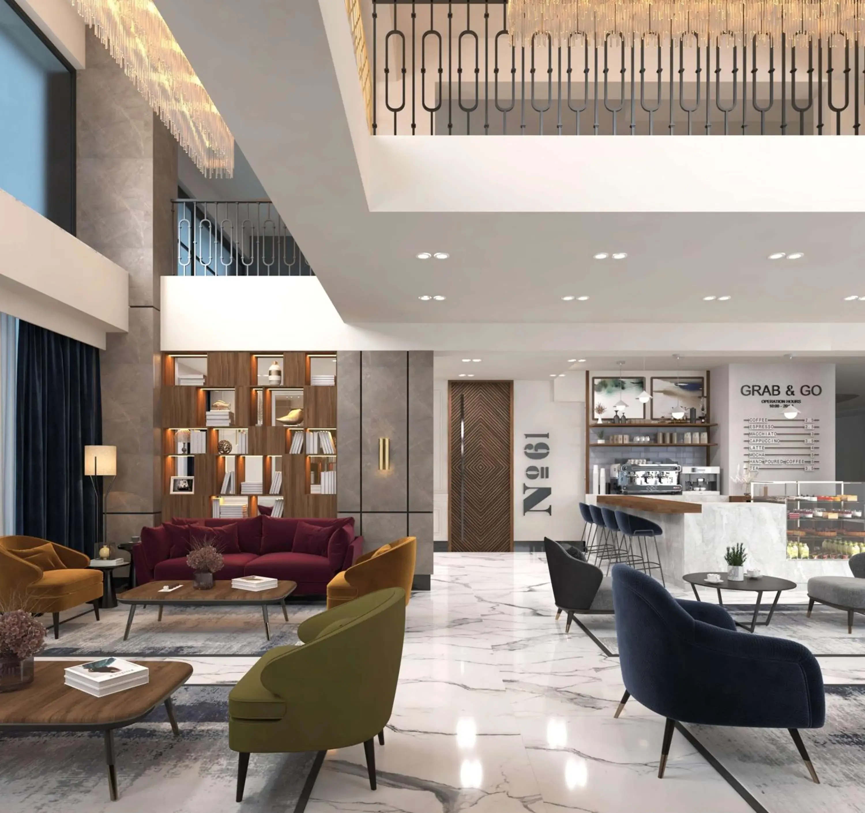 Lobby or reception in Doubletree By Hilton Suites Trabzon Yomra Lobby or reception in Doubletree By Hilton Suites Trabzon Yomra