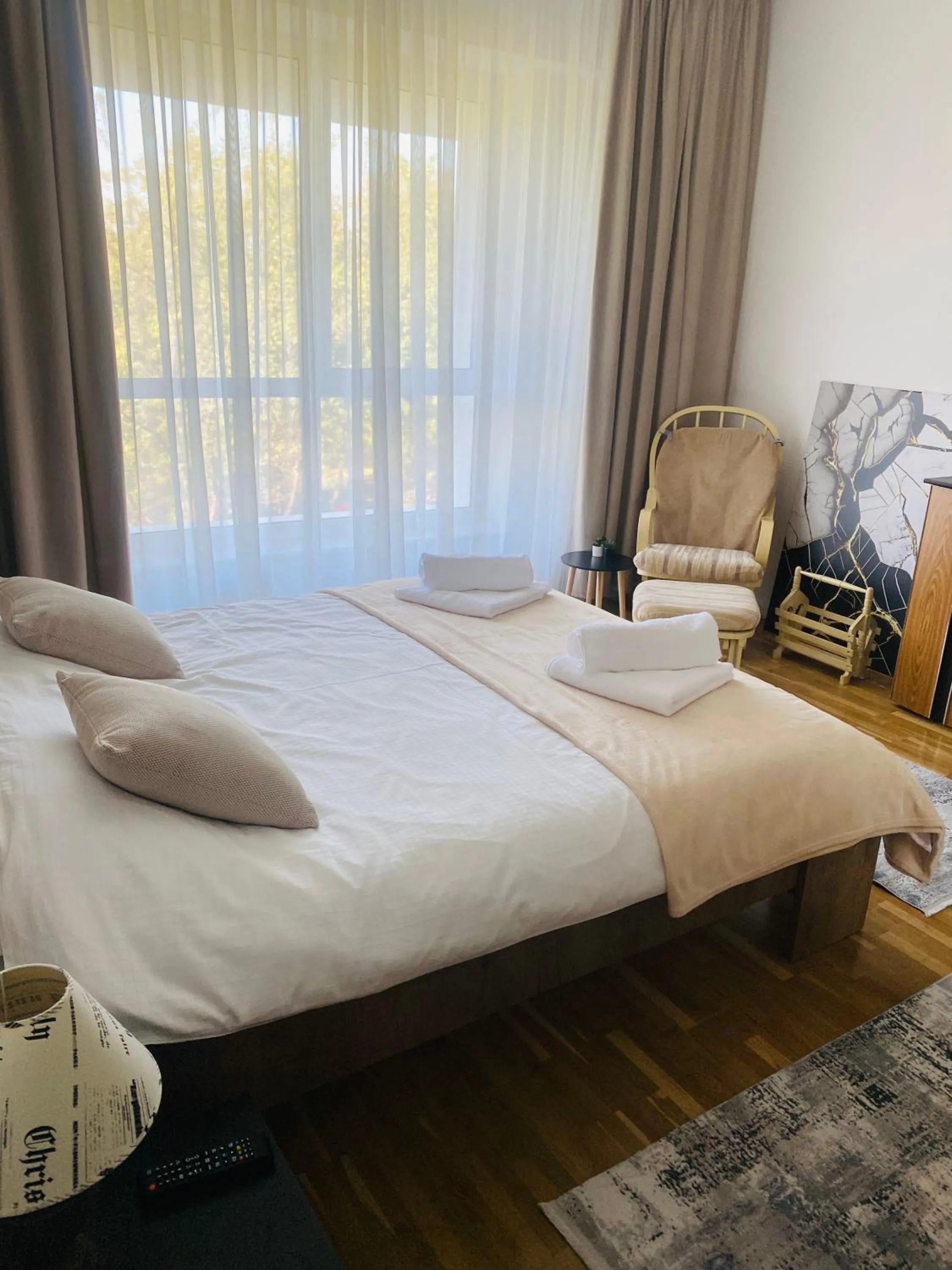 Bed in Muha ApartHotel
