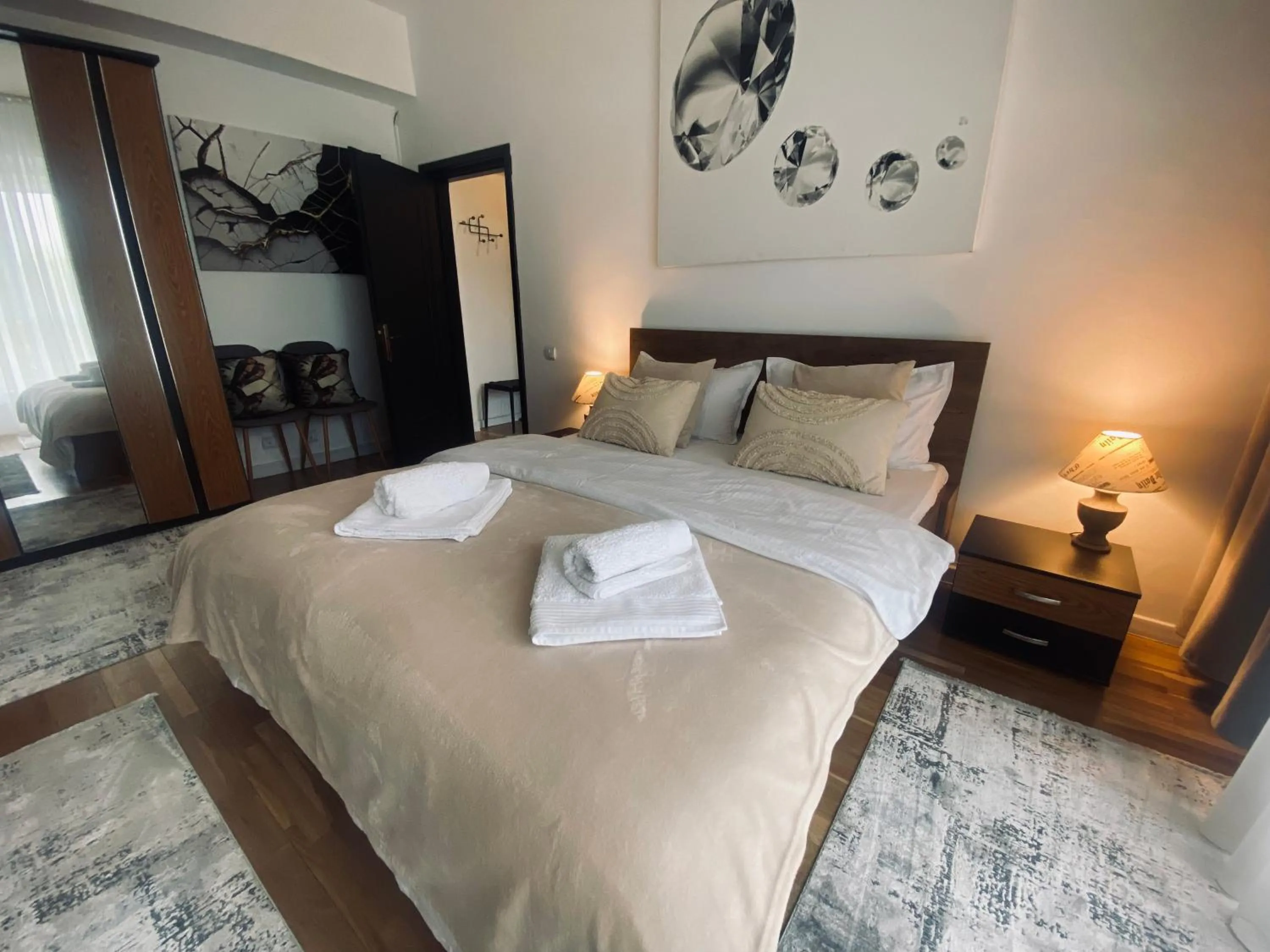 Bed in Muha ApartHotel