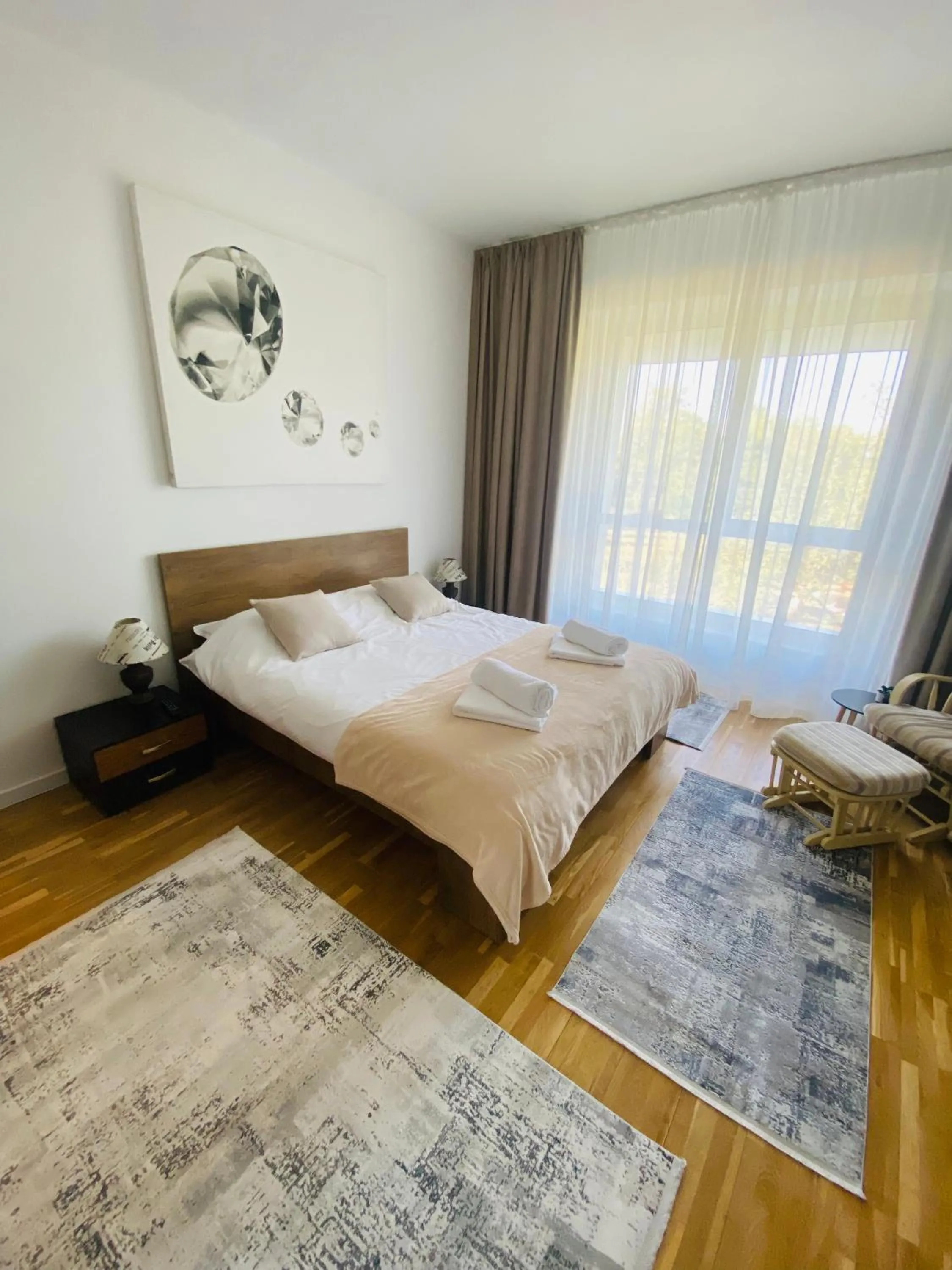 Bed in Muha ApartHotel