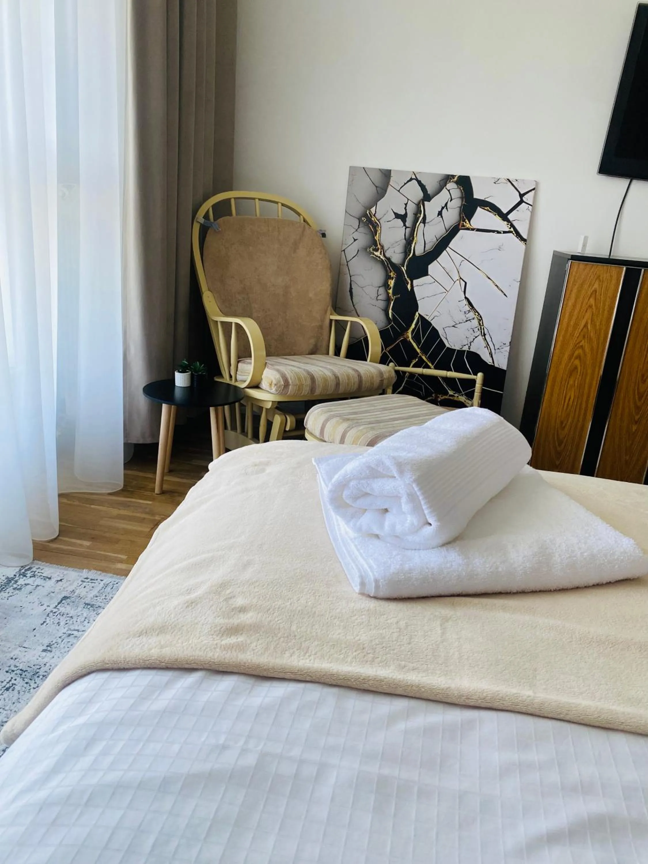 Bed in Muha ApartHotel